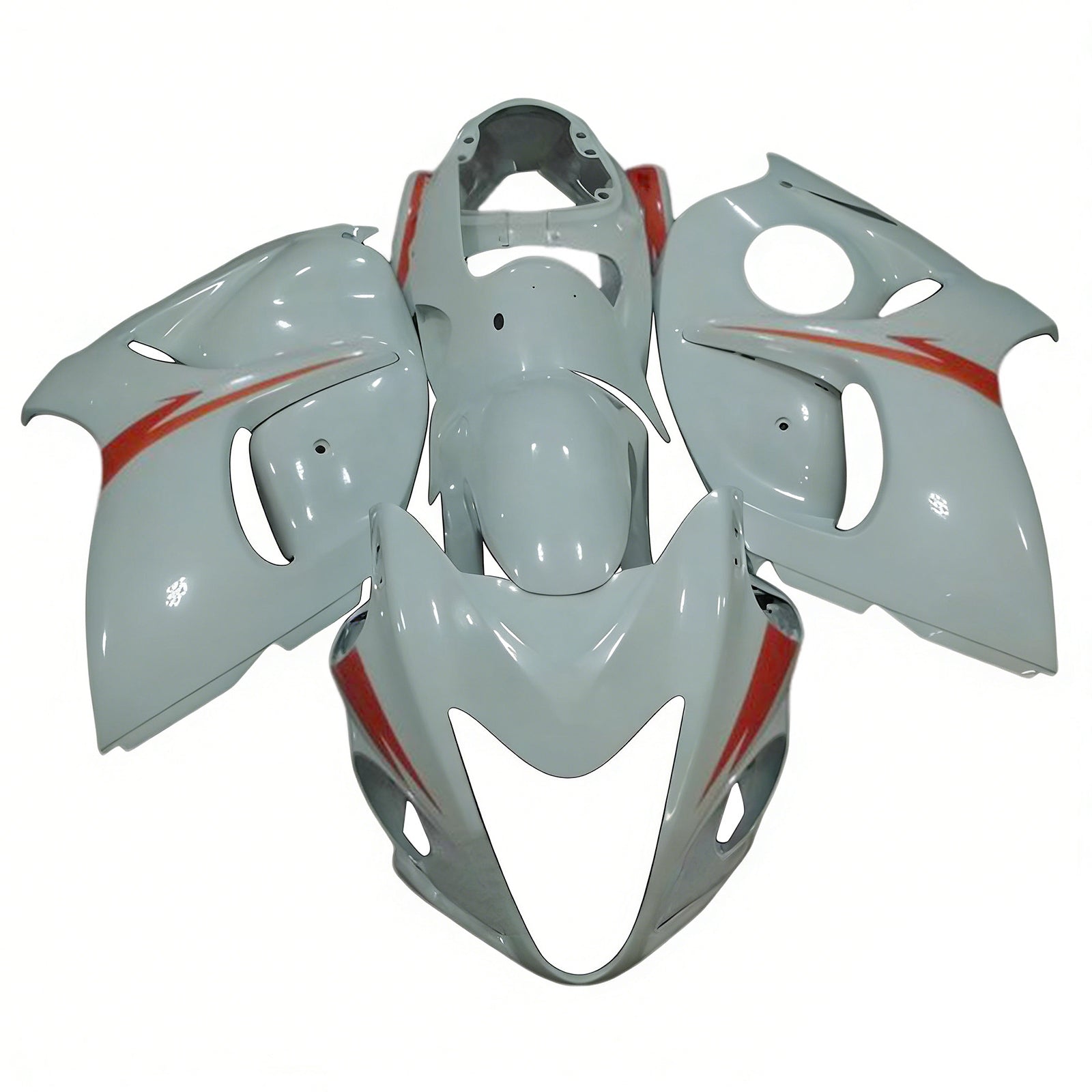 Amotopart 2008-2020 GSX1300R Hayabusa Suzuki Kit carena bianco e arancione
