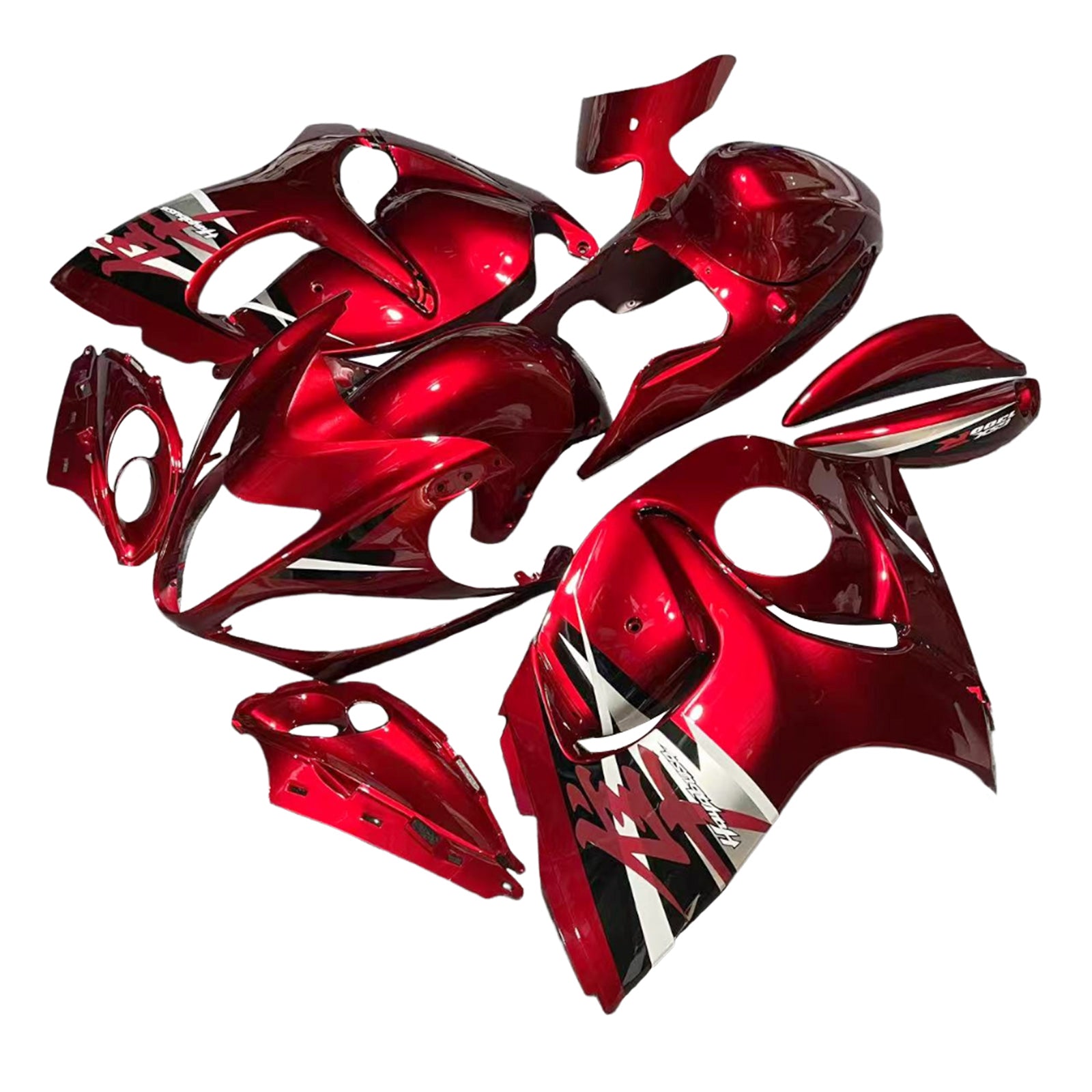 Amotopart 2008-2020 GSX1300R Hayabusa Suzuki Mark Red Fairing Kit