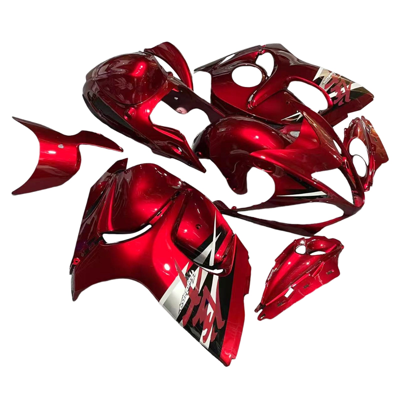 Amotopart 2008-2020 GSX1300R Hayabusa Suzuki Mark Red Fairing Kit