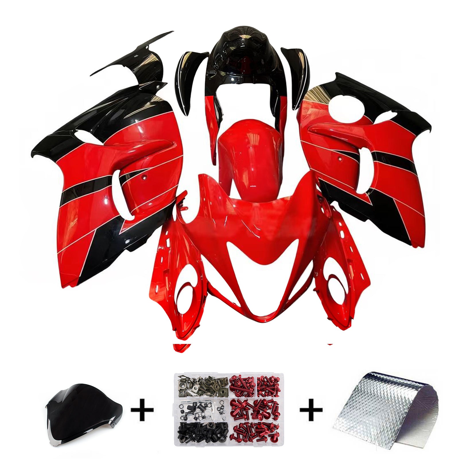 Amotopart 2008-2020 Suzuki Hayabusa GSX1300R Red Fairing Kit