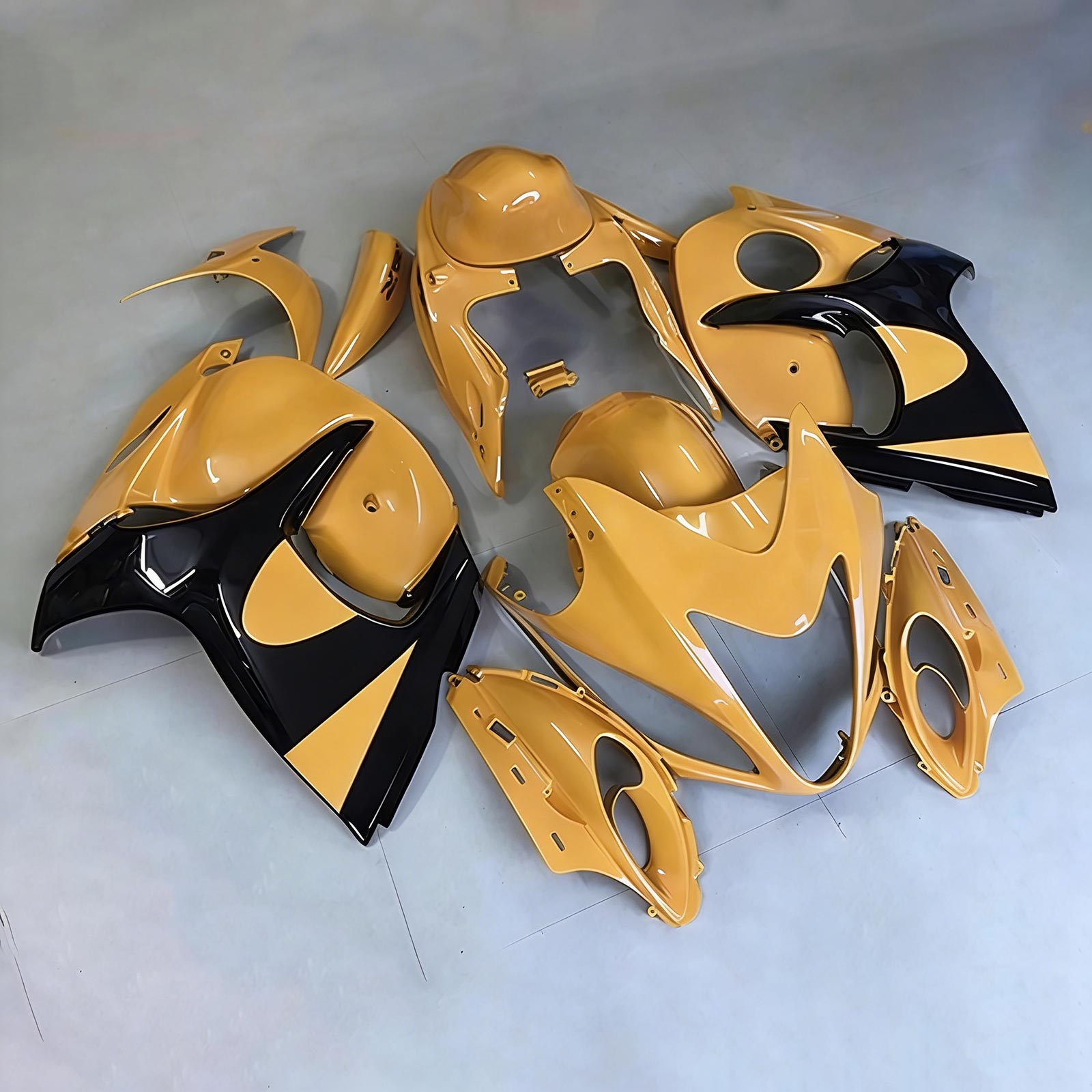 Amotopart 2008-2020 Suzuki Hayabusa GSX1300R Orange Black Fairing Kit