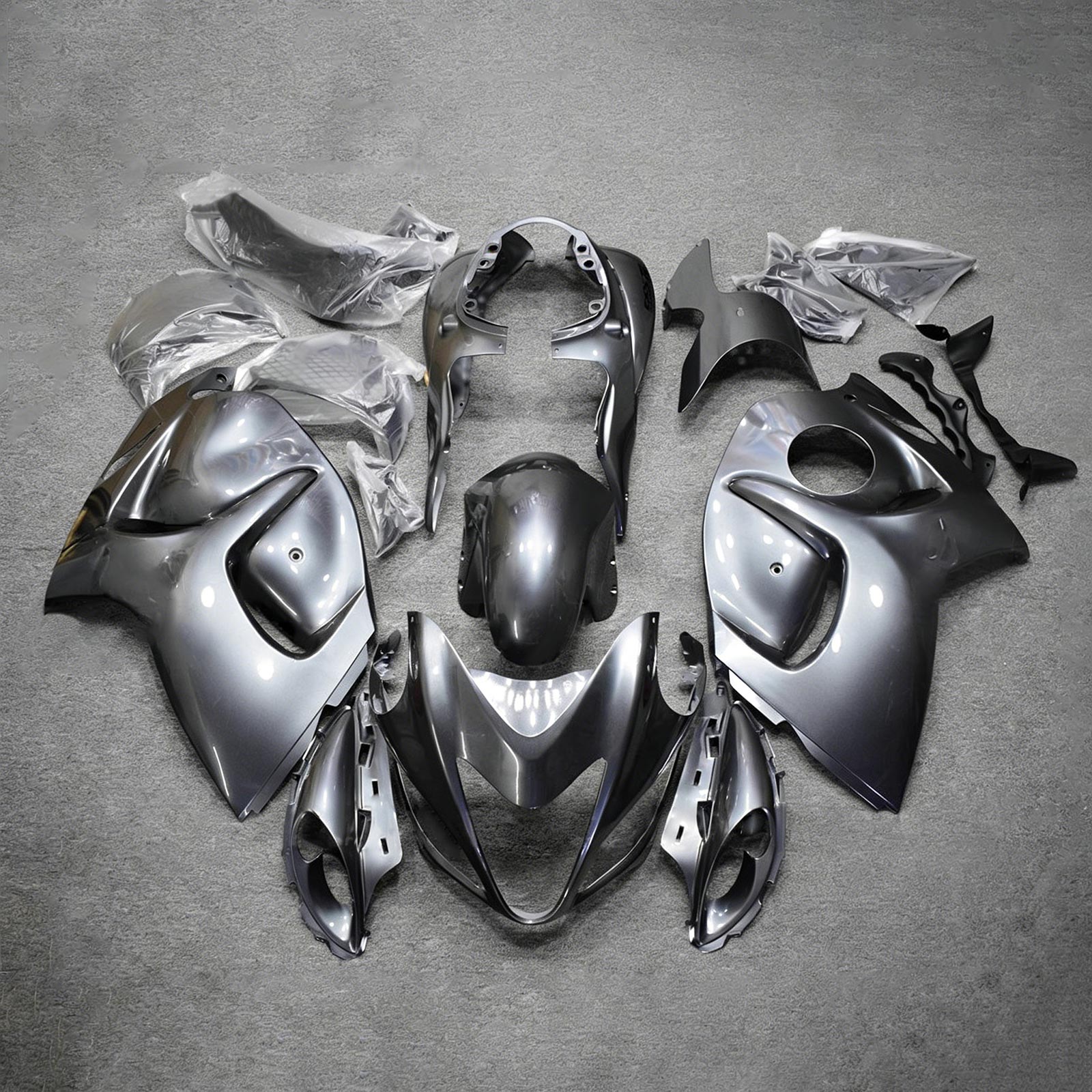 Amotopart 2008-2020 Suzuki Hayabusa GSX1300R Gray  Fairing Kit