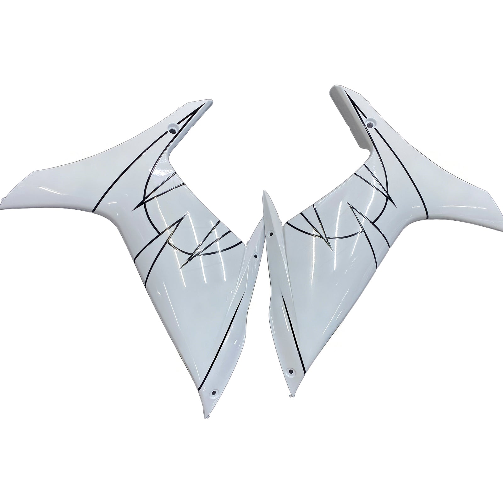 Amotopart 2011-2025 Suzuki GSXR 600/750 Glossy White Black Fairing Kit