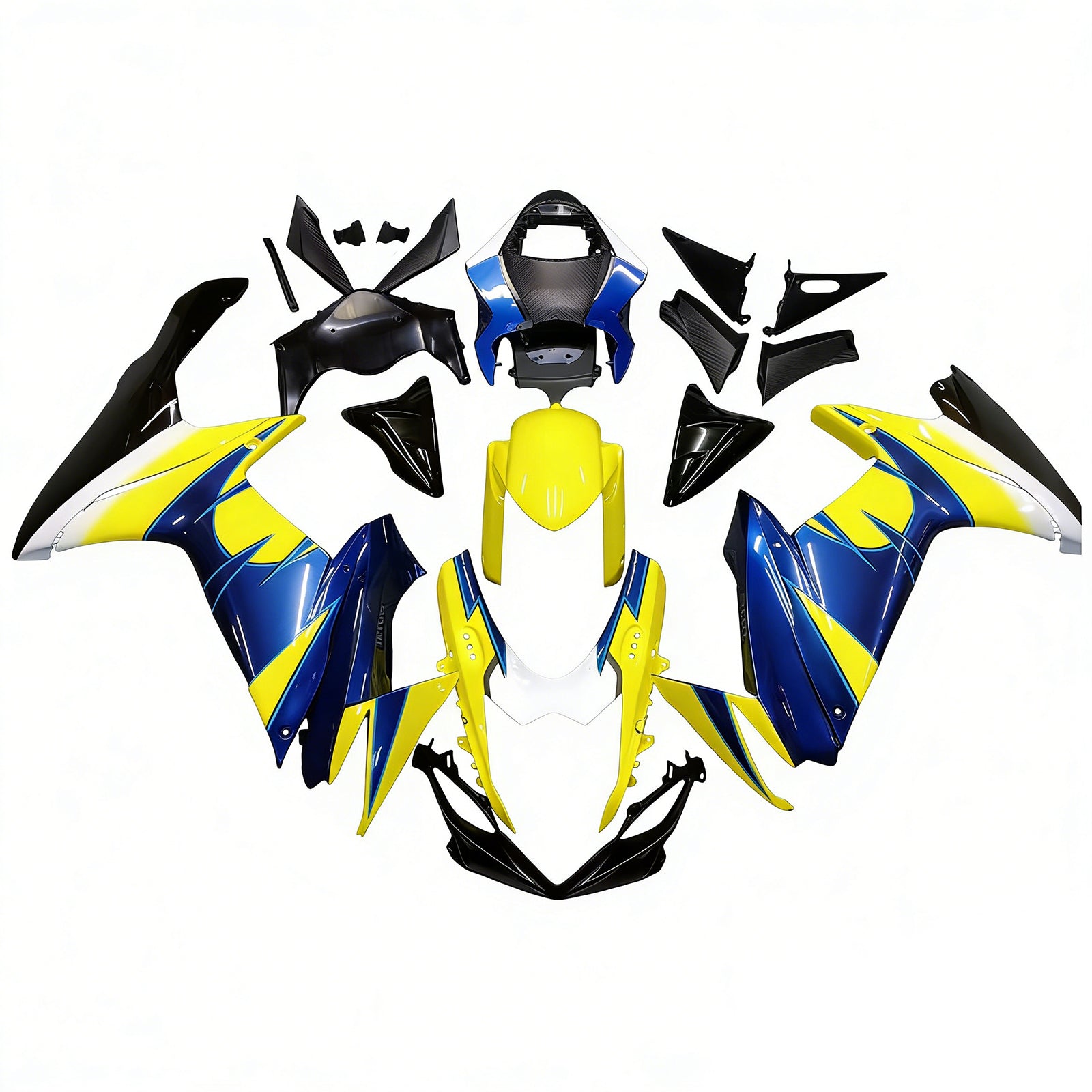 Amotopart 2011-2026 Suzuki GSXR 600/750 Blu&YKit carenatura giallo
