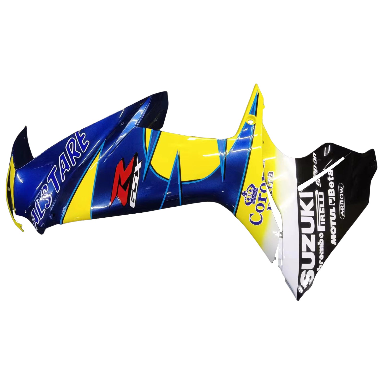 Amotopart 2011-2024 Kit carena Suzuki GSXR 600/750 blu e giallo