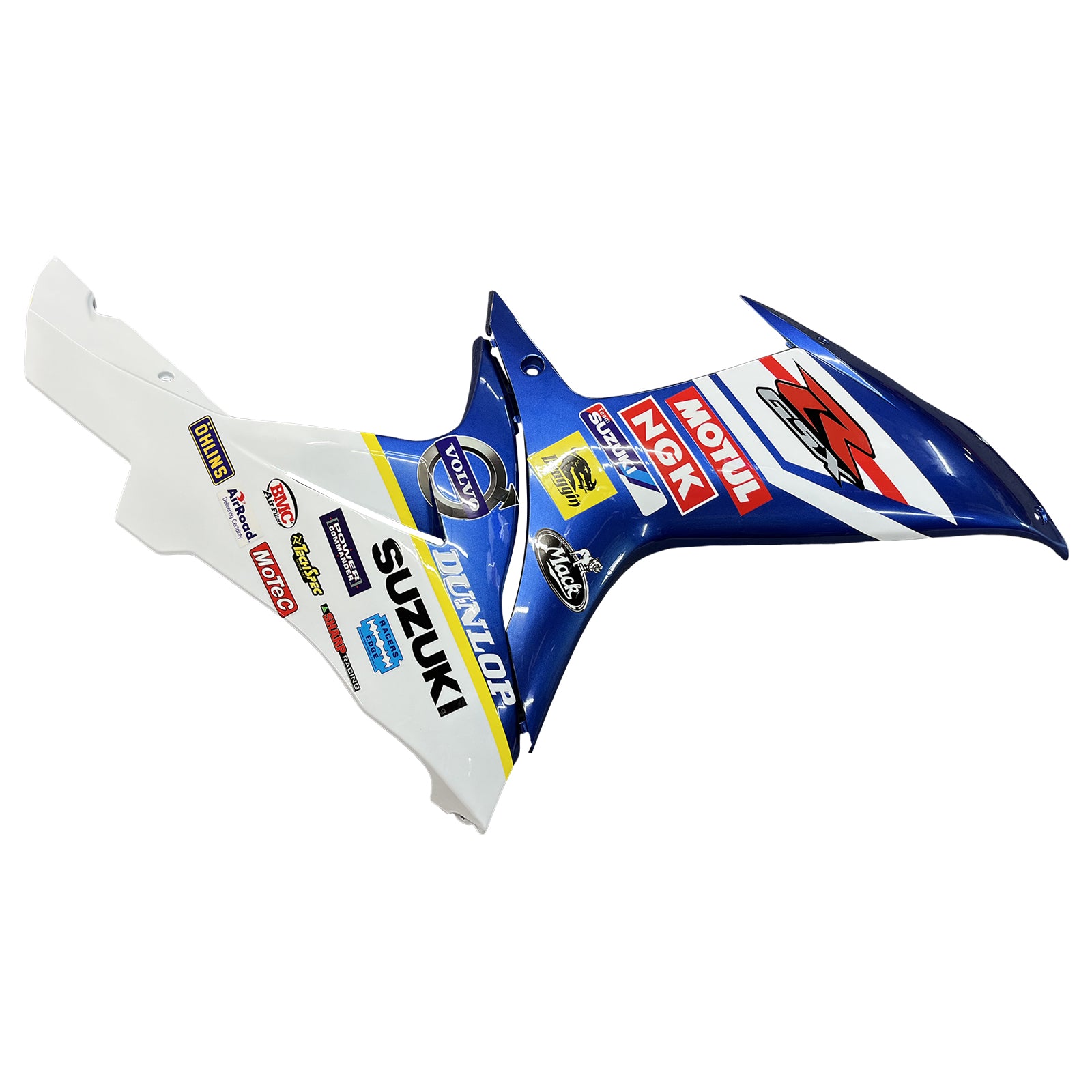 Amotopart 2011-2024 GSXR 600/750 Suzuki Blue&White with Logo Fairing Kit