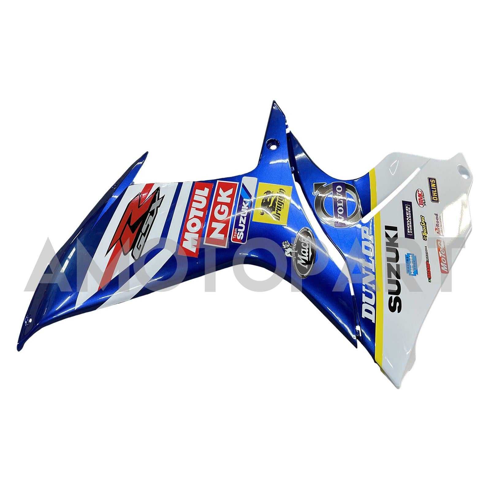Amotopart 2011-2025 GSXR 600/750 Suzuki Blue&White with Logo Fairing Kit
