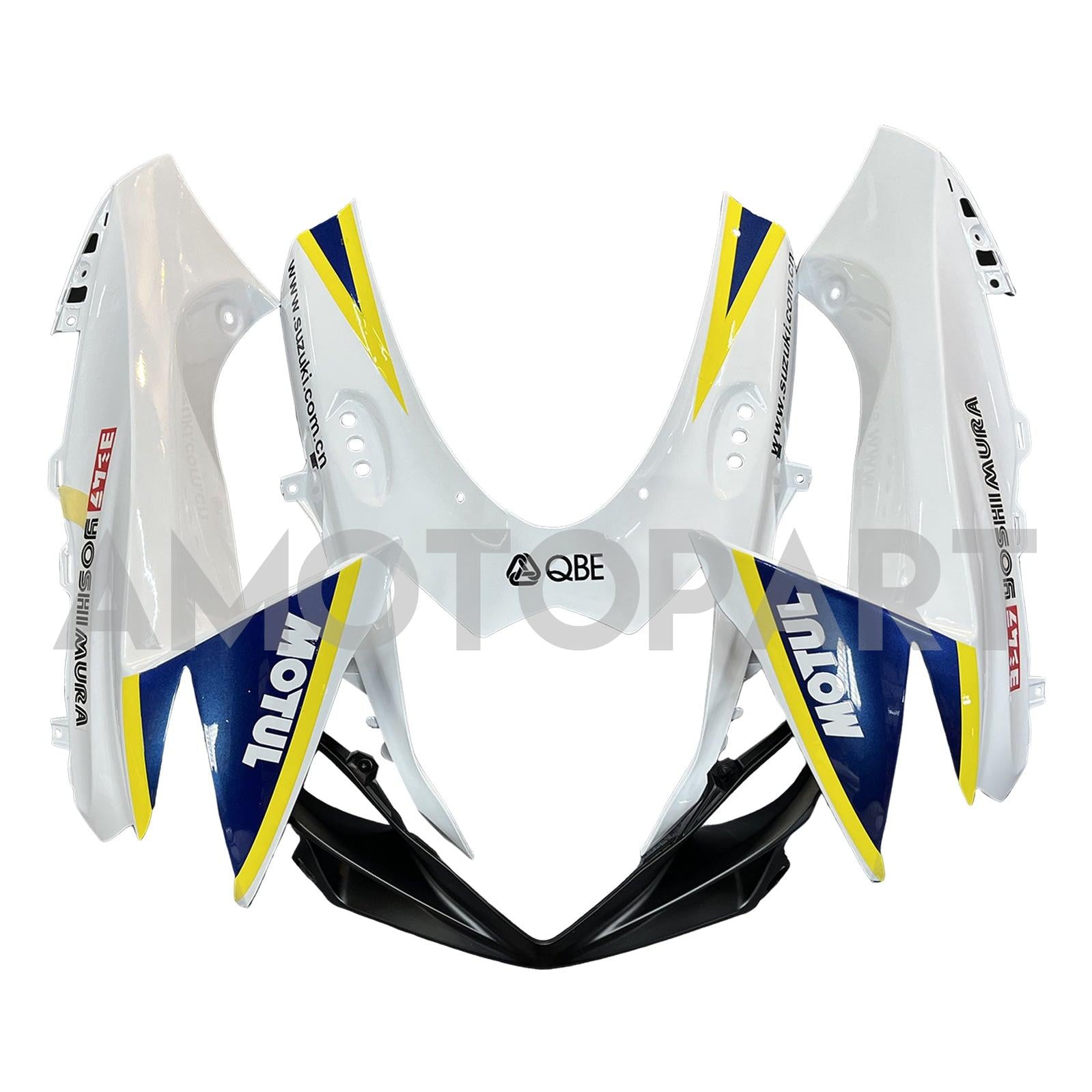 Amotopart 2011-2025 GSXR 600/750 Suzuki Blue&White with Logo Fairing Kit