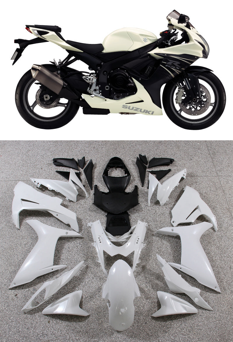 Amotopart Suzuki 2011-2024  GSXR 600/750 White Fairing Kit