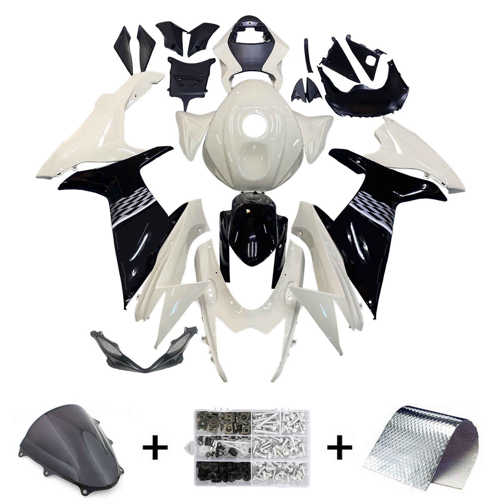 Amotopart Suzuki 2011-2025 GSXR 600/750 Witte kuipkit