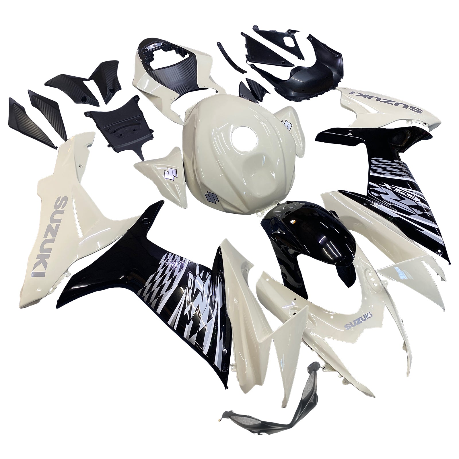 Amotopart Suzuki 2011-2024  GSXR 600/750 White Fairing Kit