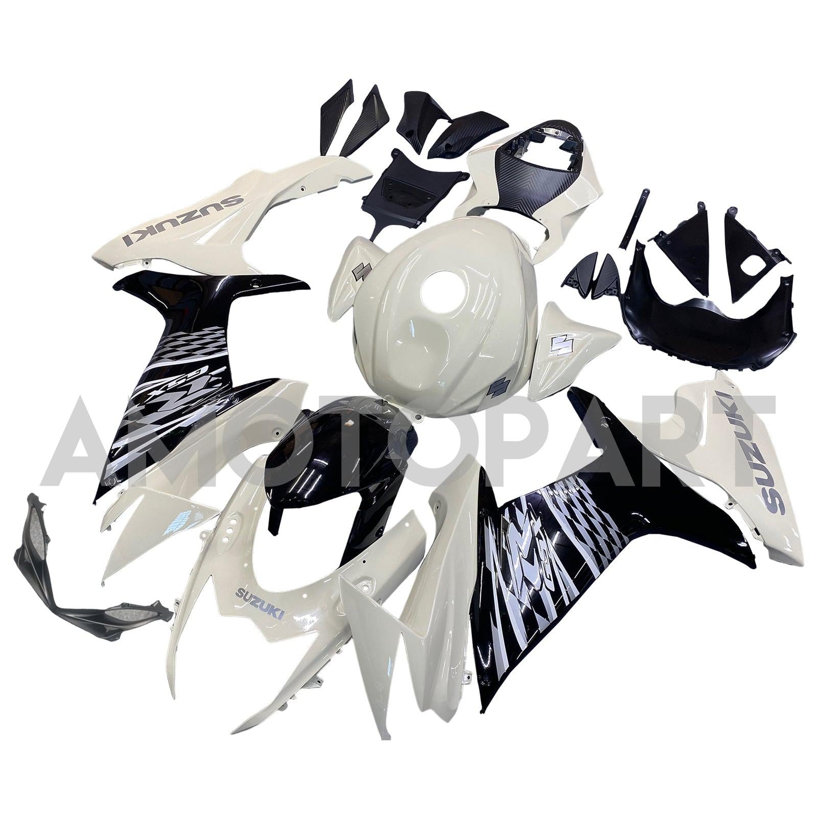 Amotopart Suzuki 2011-2025  GSXR 600/750 White Fairing Kit