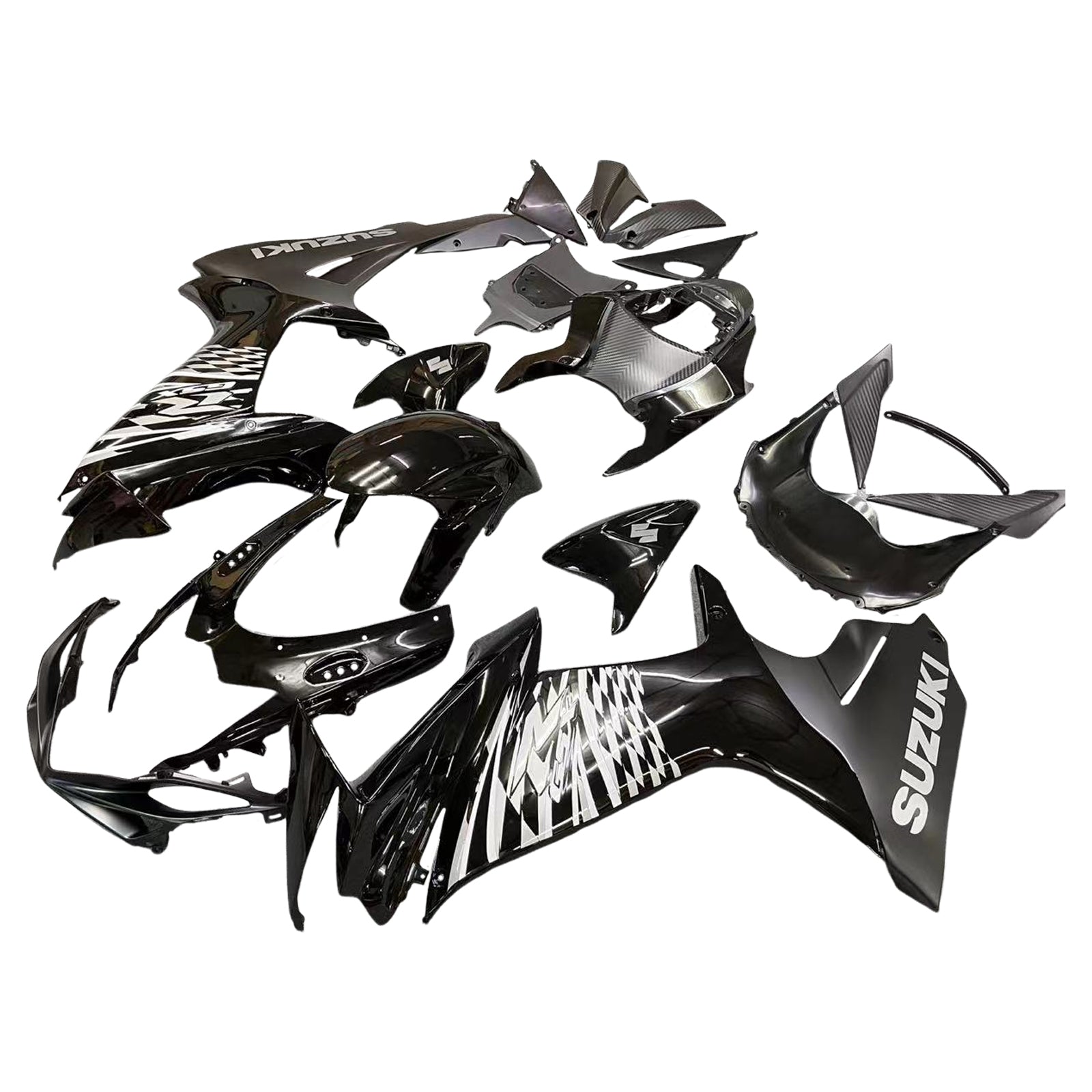 Amotopart 2011-2024 Suzuki GSXR 600/750 Fairing Black&Grey Kit