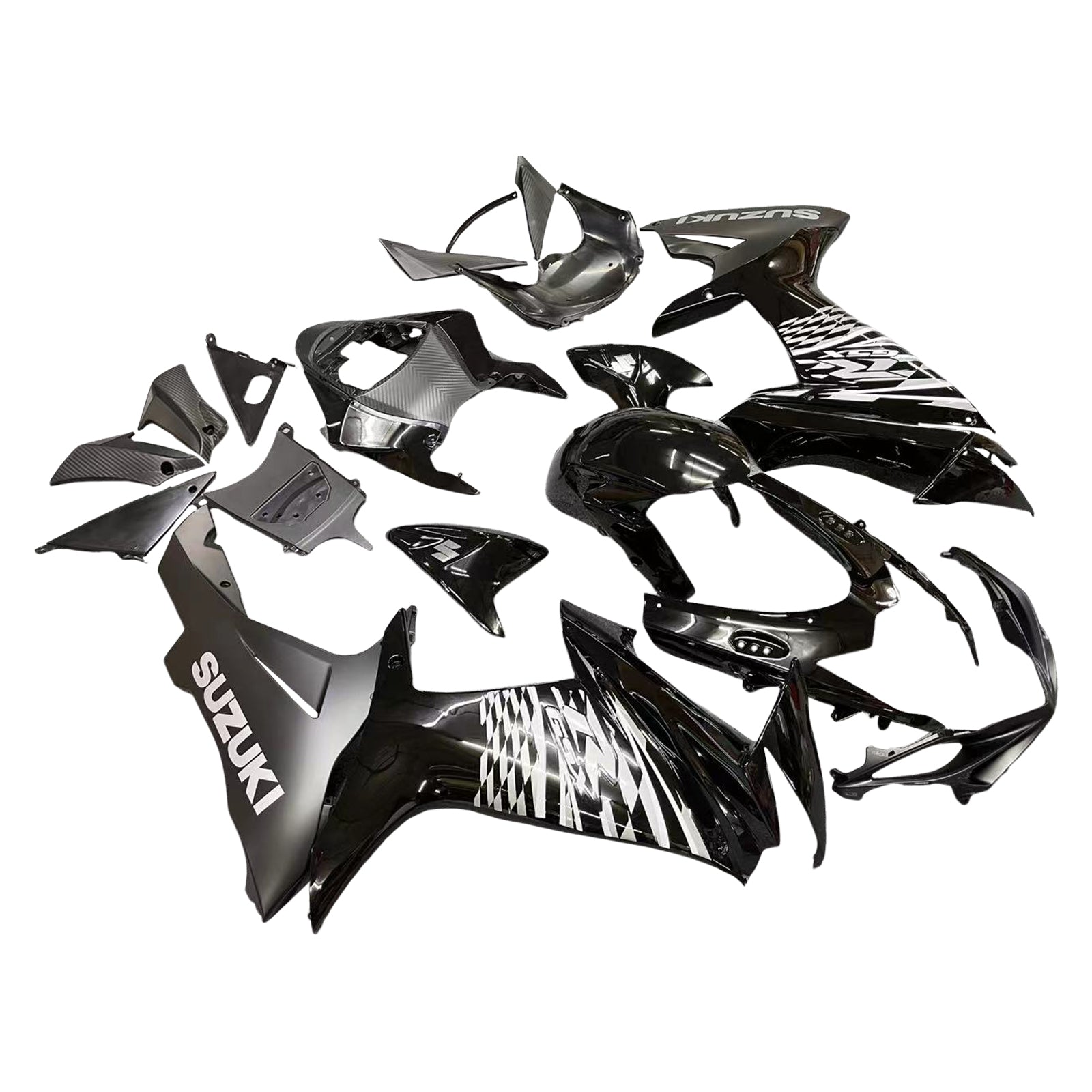 Amotopart 2011-2024 Suzuki GSXR 600/750 Fairing Black&Grey Kit