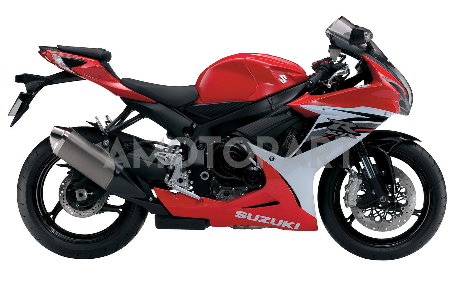 Amotopart 2011-2025 Suzuki GSXR 600/750 Fairing Black&Red Kit