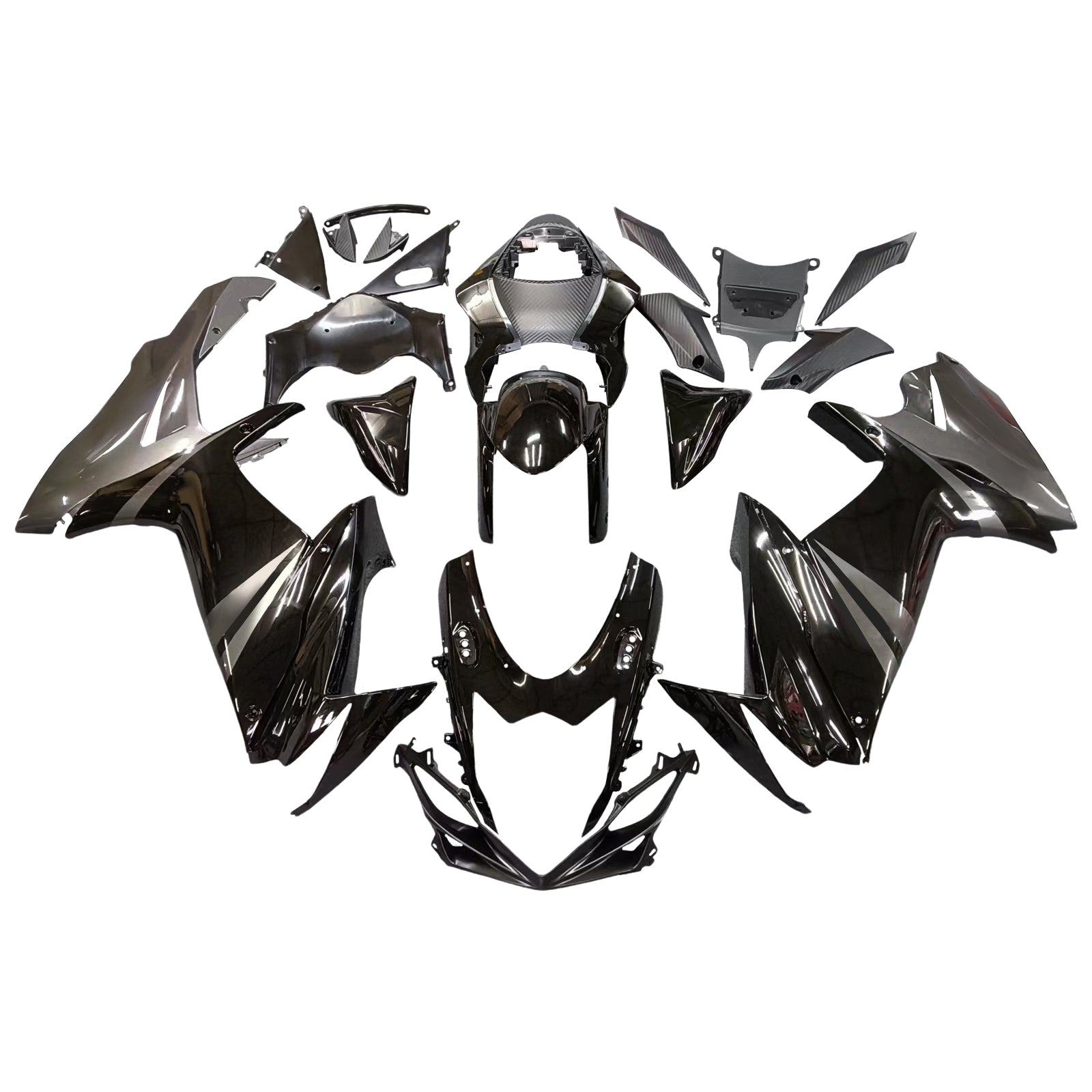 Amotopart Suzuki 2011-2025 GSXR 600/750 Black&Grey Fairing Kit