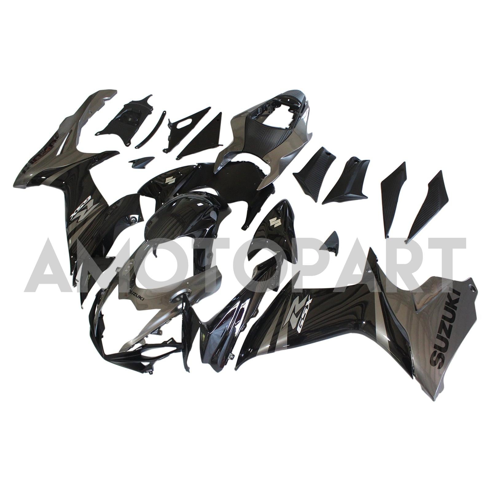 Amotopart Suzuki 2011-2025 GSXR 600/750 Black Gray Fairing Kit