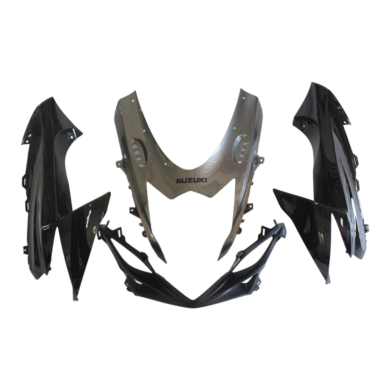 Amotopart Suzuki 2011-2024 GSXR 600/750 Black Gray Fairing Kit