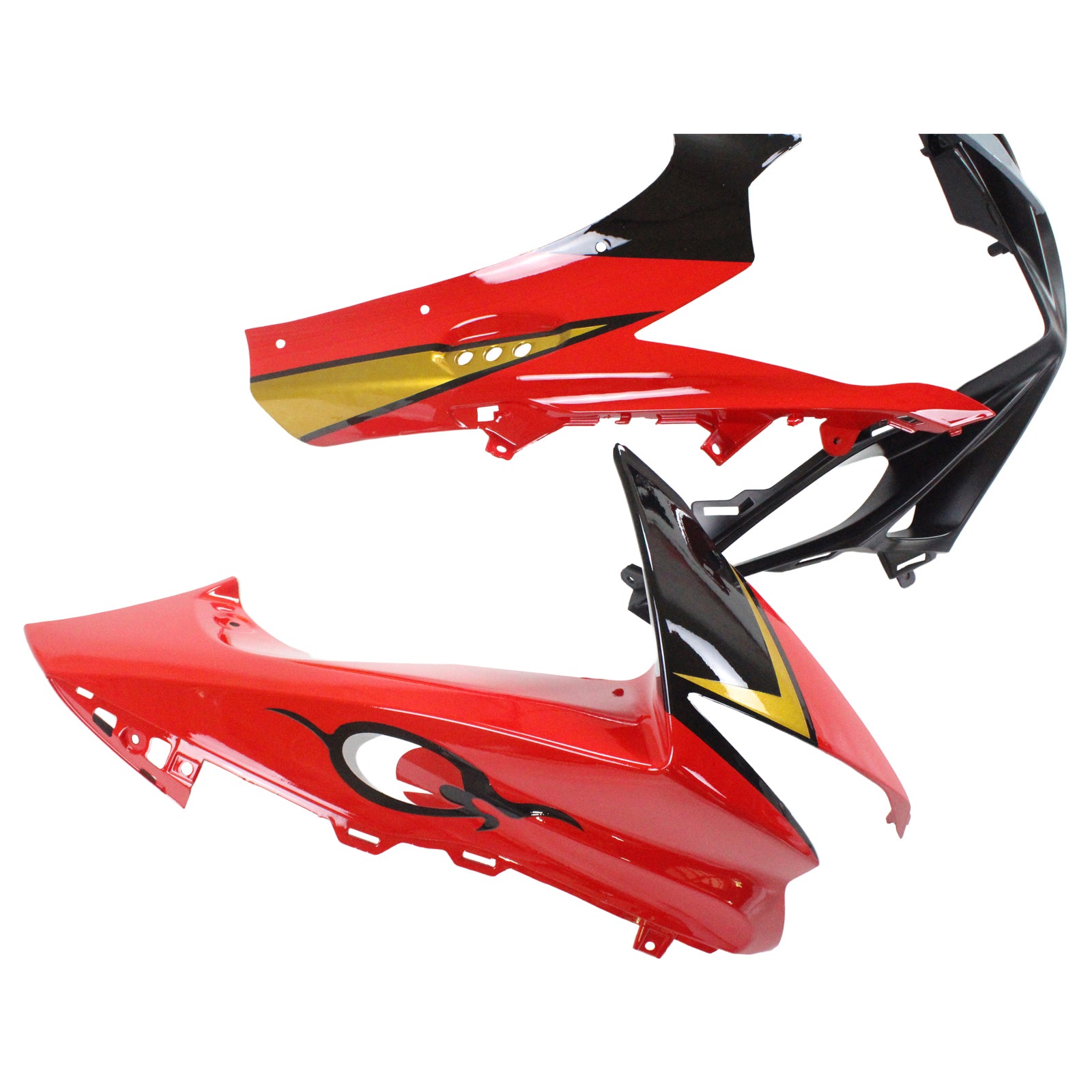 Amotopart Suzuki 2011–2024 GSXR 600/750 Rot Grau Shark Verkleidungssatz