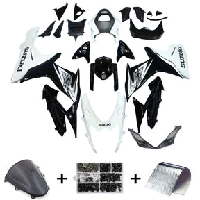 Amotopart Suzuki 2011-2023 GSXR 600/750 Black White Fairing Kit