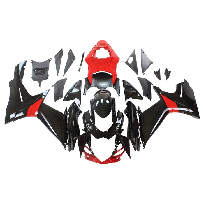 Amotopart Suzuki 2011-2026 GSXR 600/750 Red Black Fairing Kit