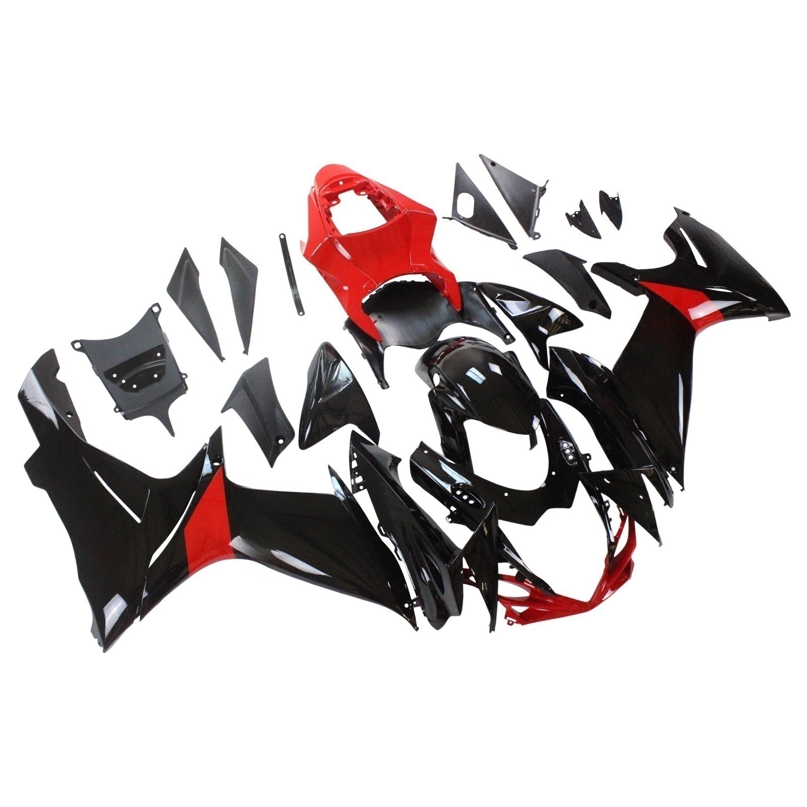 Amotopart Suzuki 2011-2025 GSXR 600/750 Red Black Fairing Kit