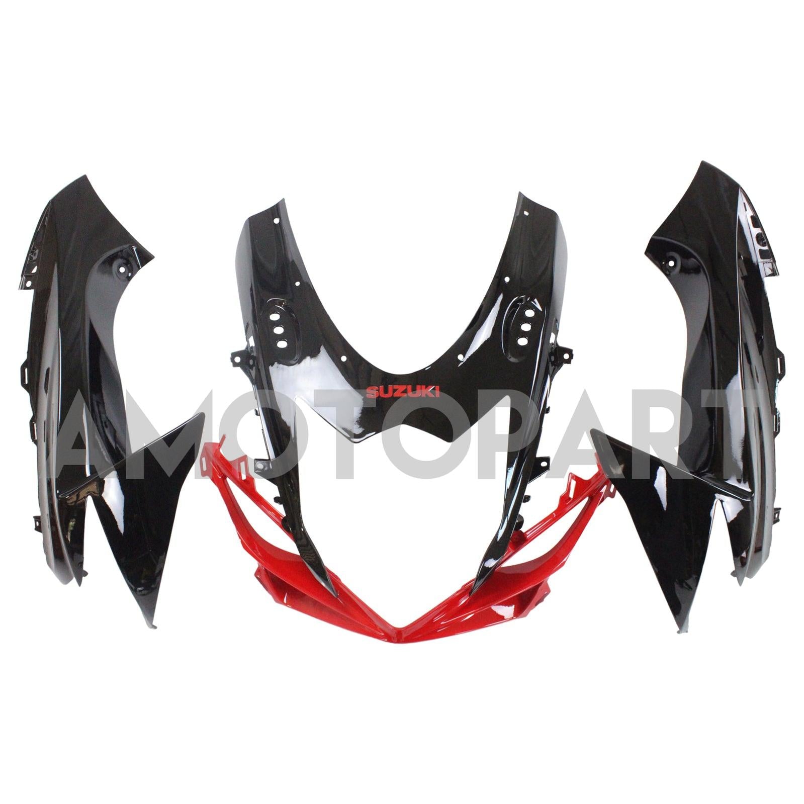 Amotopart Suzuki 2011-2025 GSXR 600/750 Kit de carénage noir rouge
