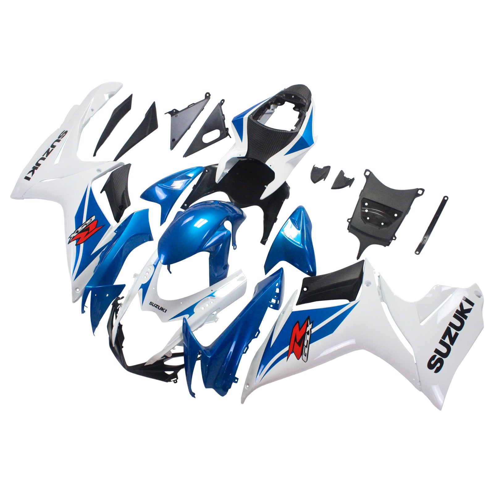 Amotopart Suzuki 2011-2024 GSXR 600/750 Blue White Fairing Kit