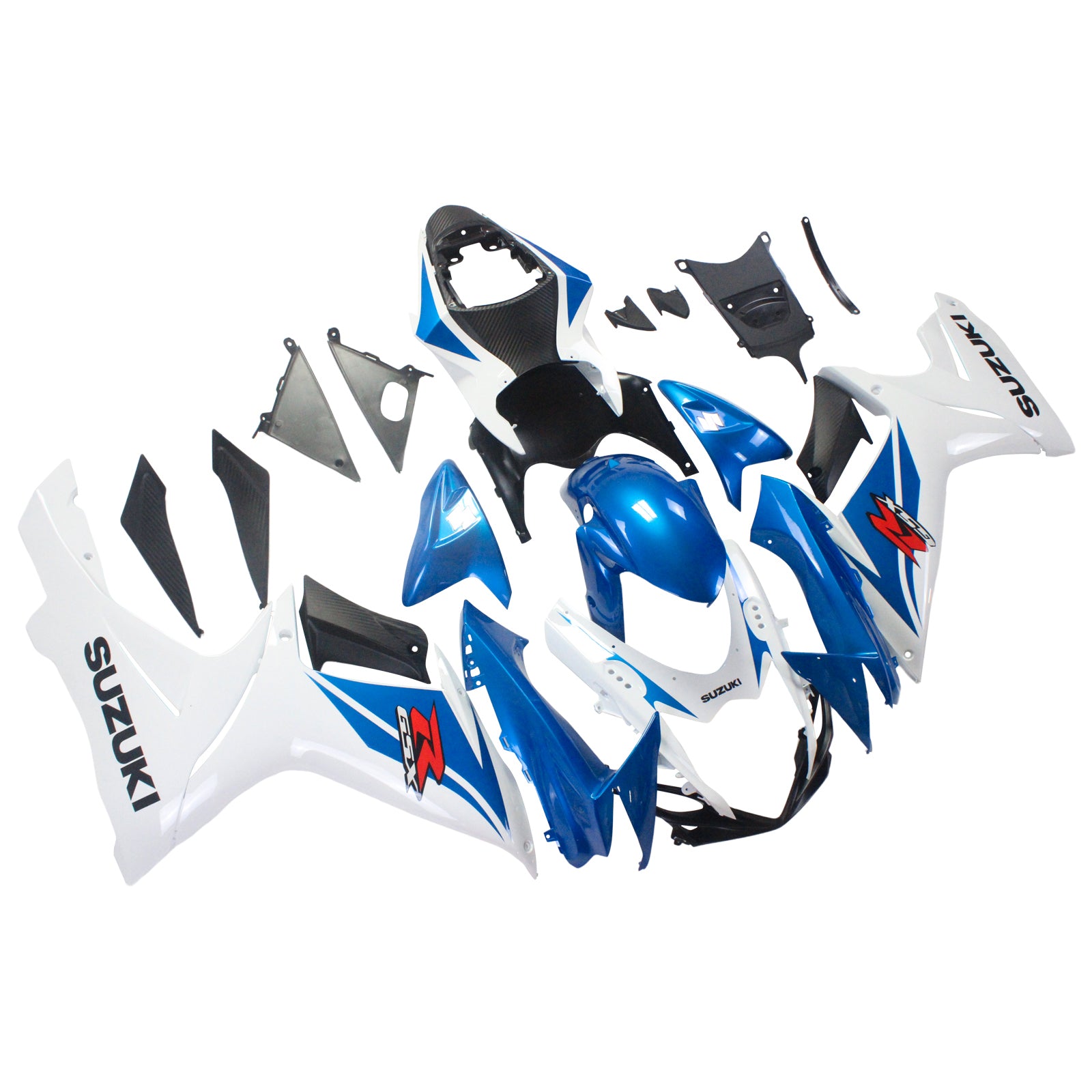 Amotopart Suzuki 2011-2024 GSXR 600/750 Blue White Fairing Kit