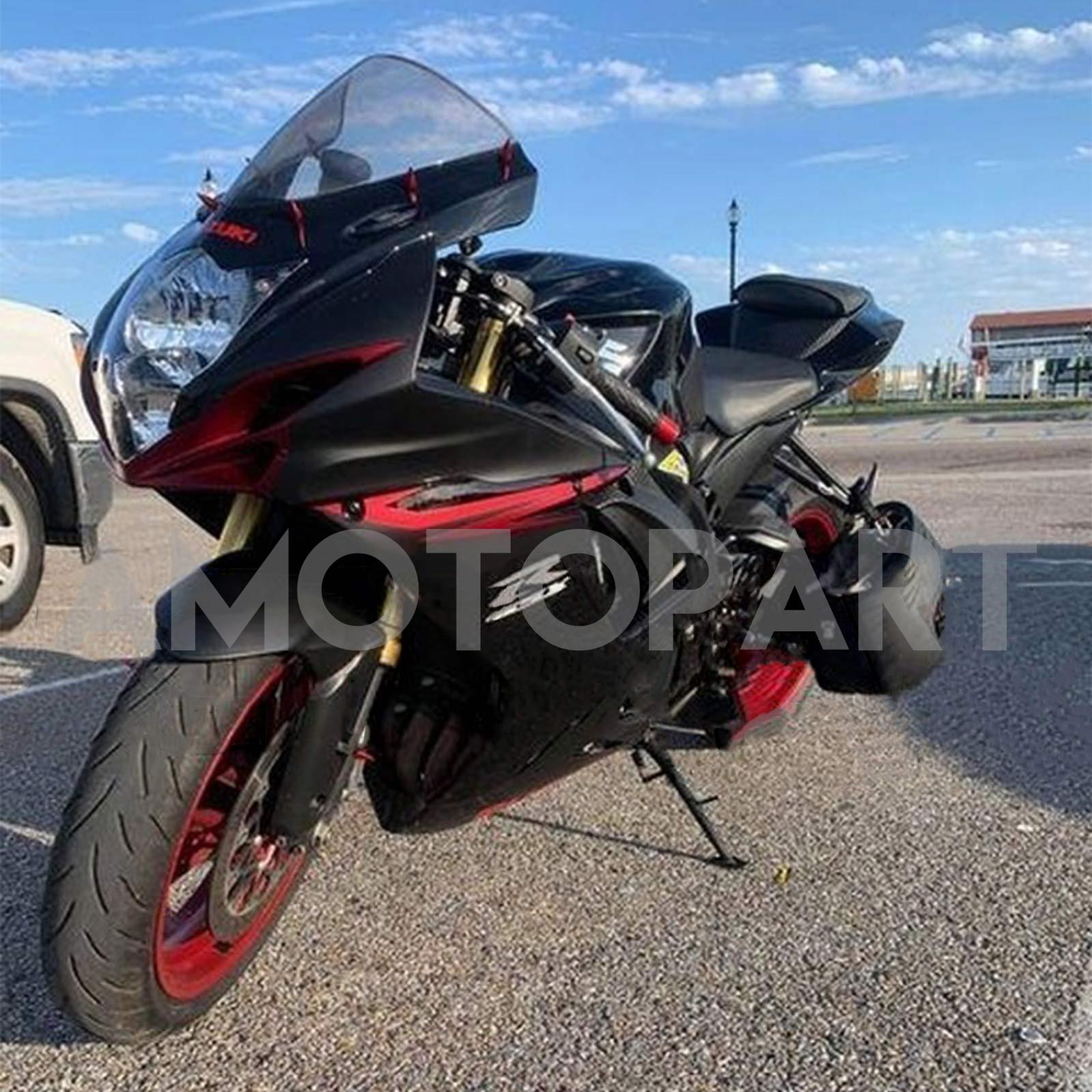 Amotopart Suzuki 2011-2025 GSXR 600/750 Black With Red Line Fairing Kit
