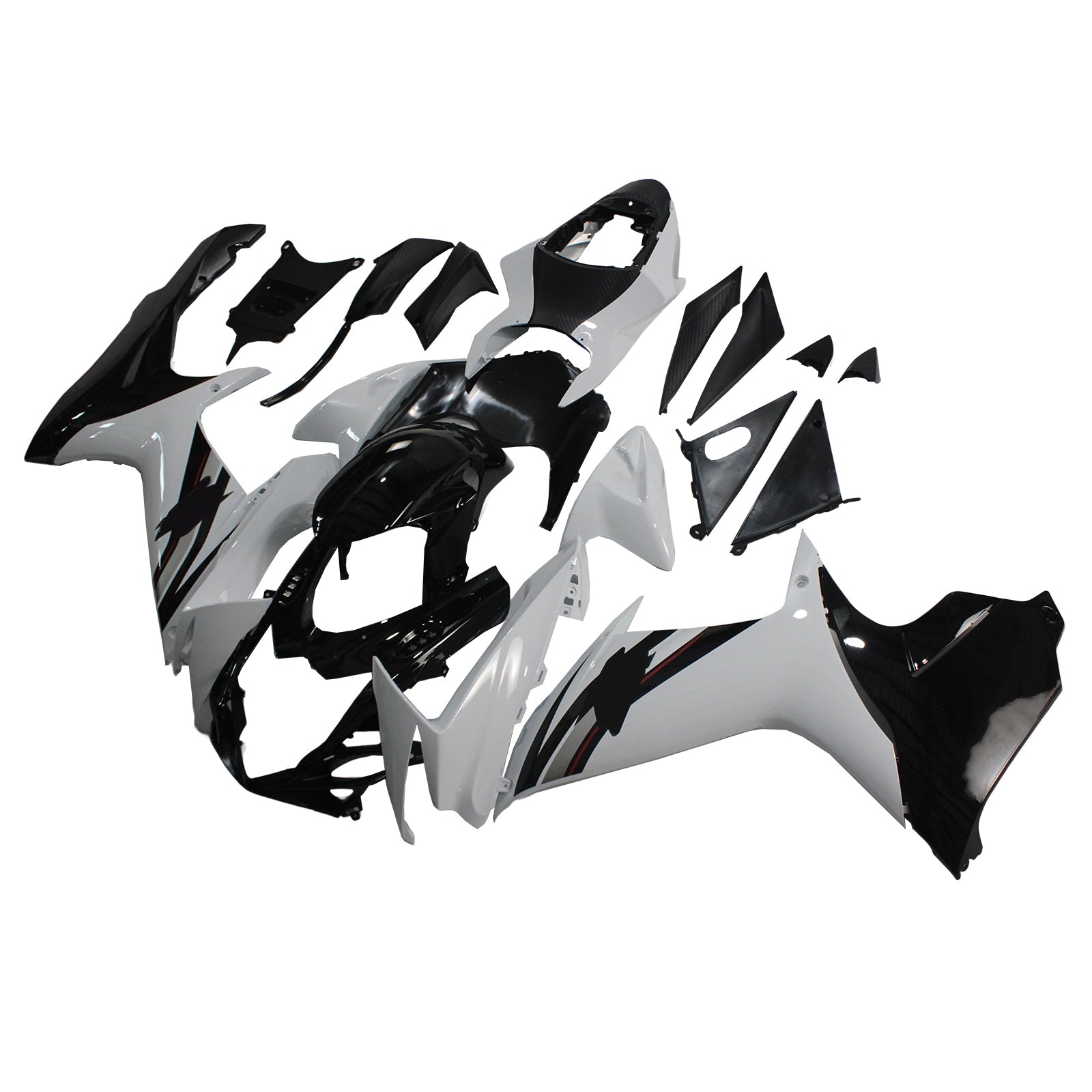 Amotopart スズキ 2011-2024 GSXR 600/750 ホワイト ブラック フェアリング キット