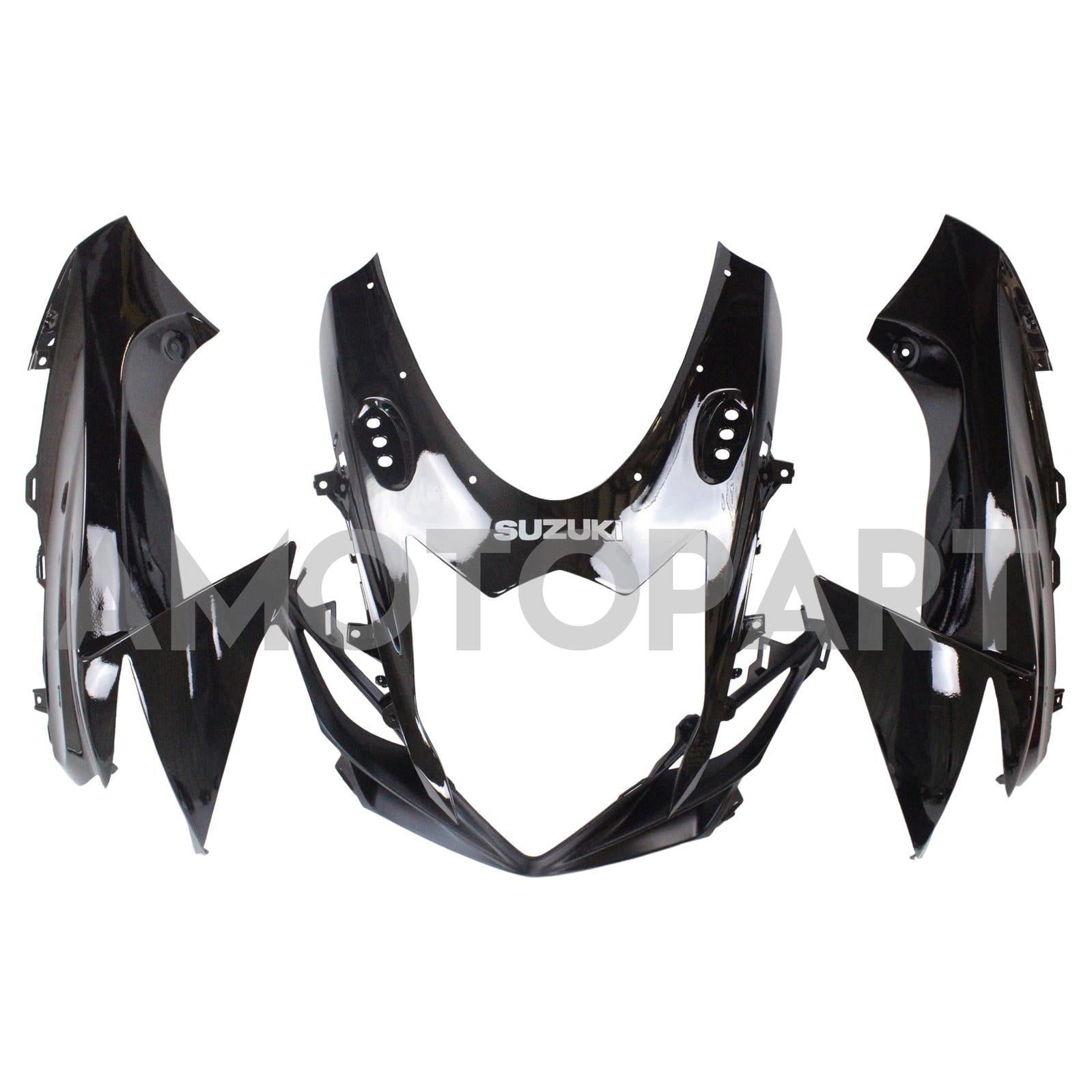 Amotopart Suzuki 2011-2025 GSXR 600/750 Schwarz mit weißem Logoverkaufskit