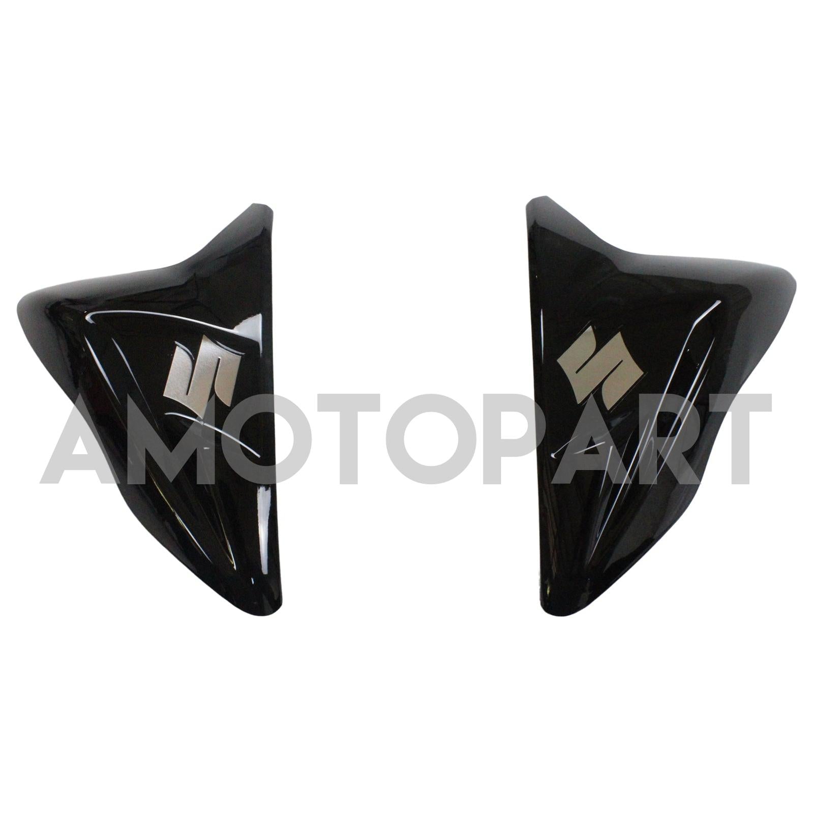 Amotopart Suzuki 2011-2025 GSXR 600/750 Schwarz mit weißem Logoverkaufskit