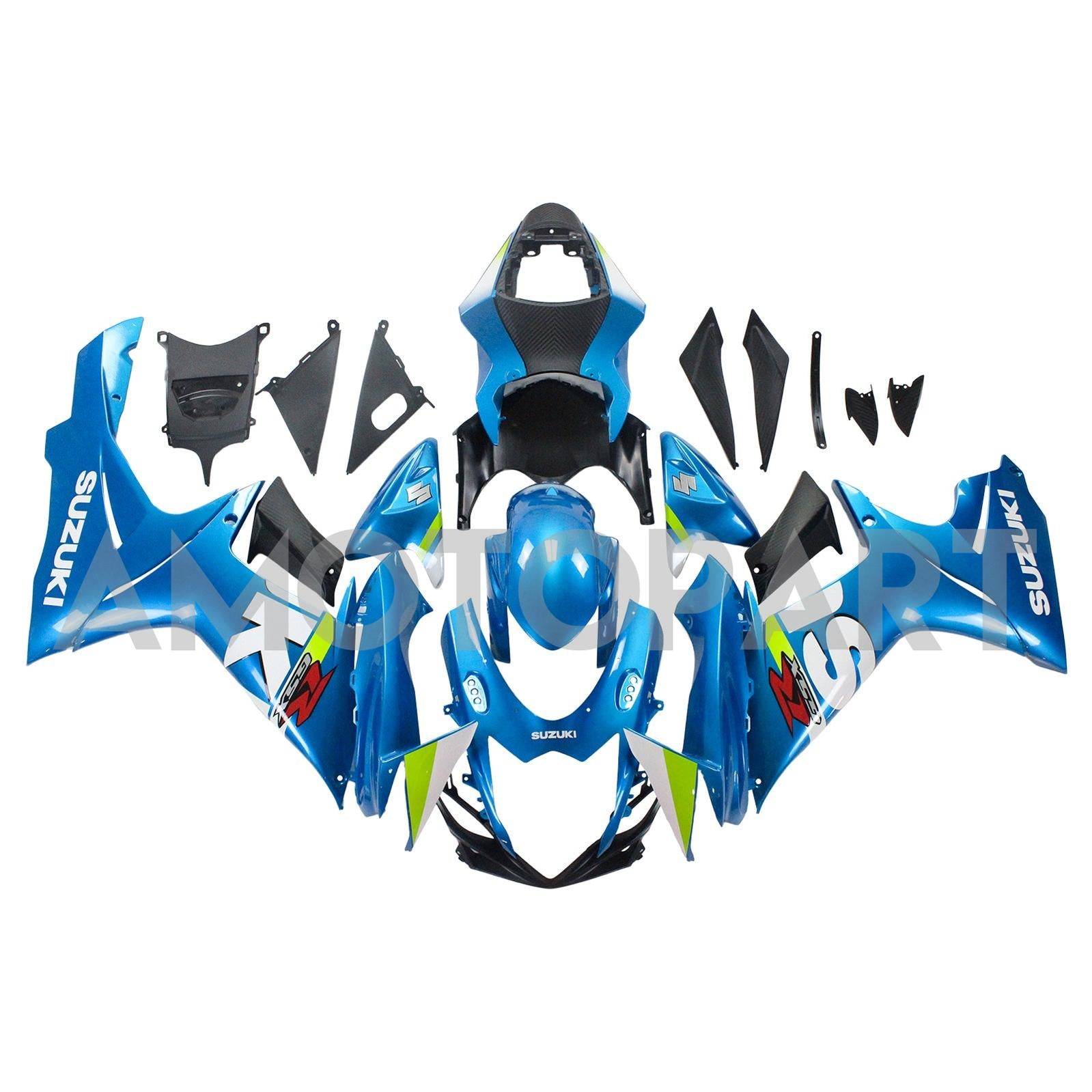 Amotopart Suzuki 2011-2025 GSXR 600/750 Gloss Blue Fairing Kit