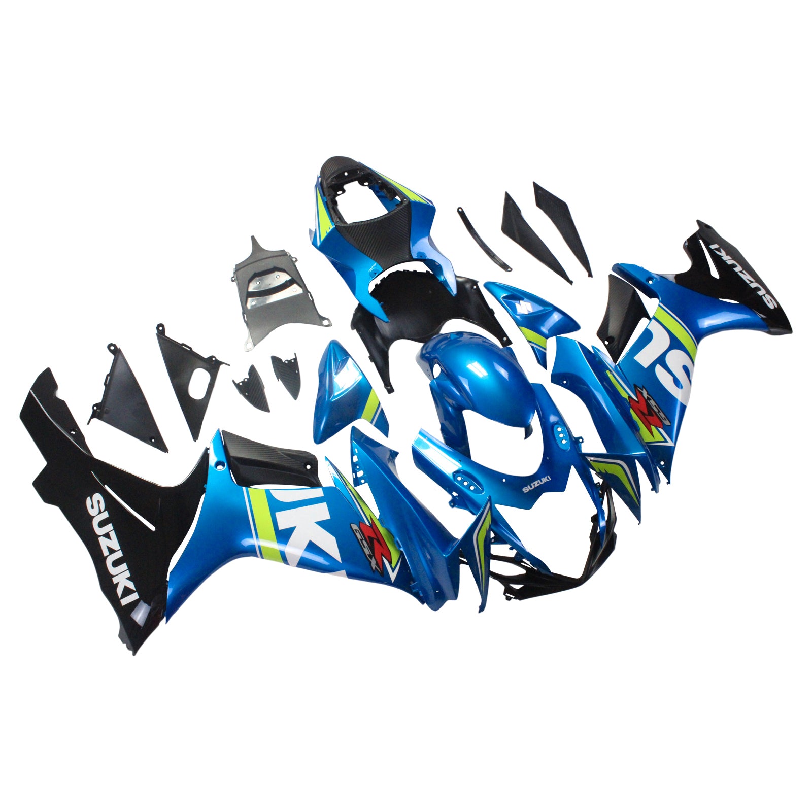 Amotopart Suzuki 2011-2024 GSXR 600/750 Blue With Black Fairing Kit