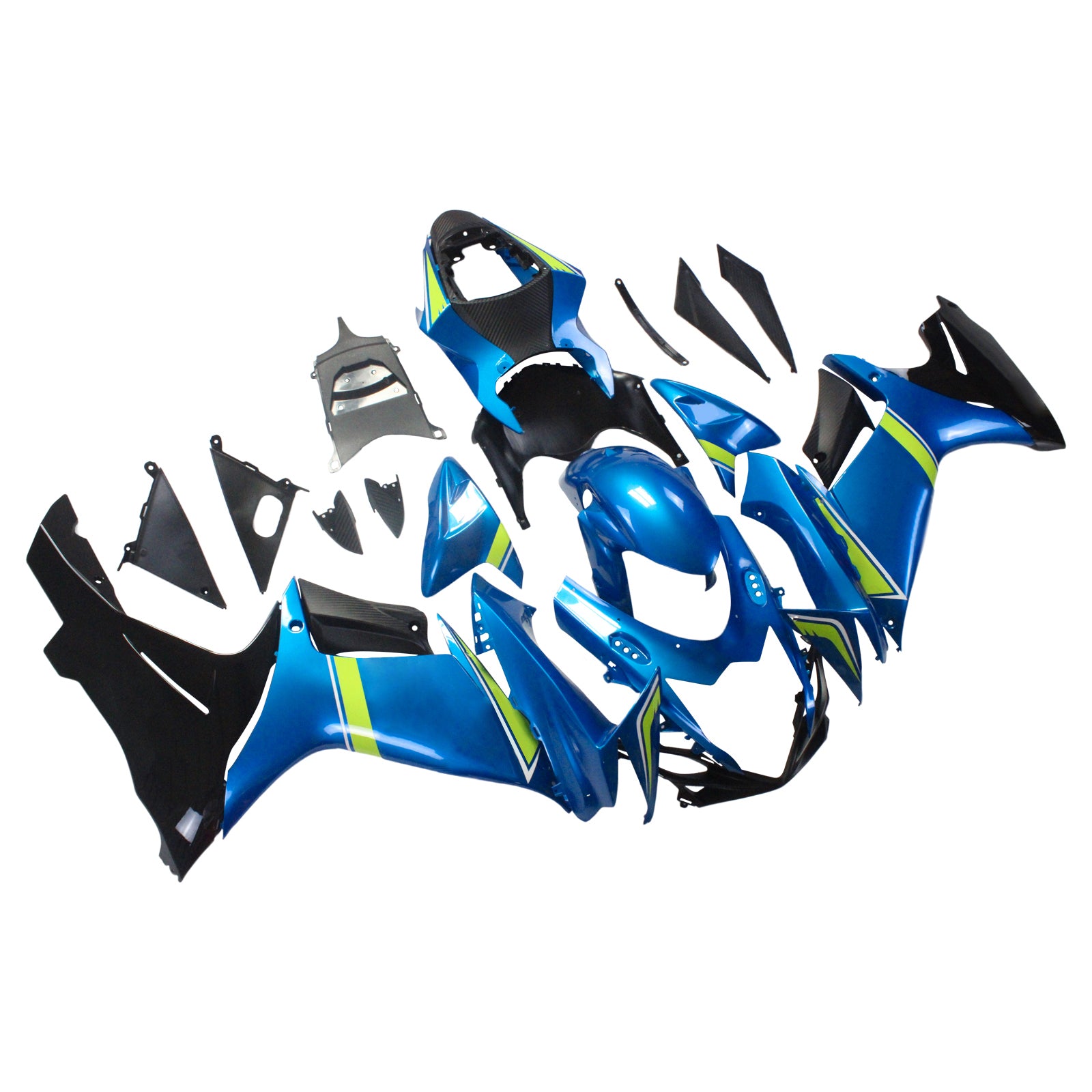 Amotopart Suzuki 2011-2025 GSXR 600/750 Blue With Black Fairing Kit