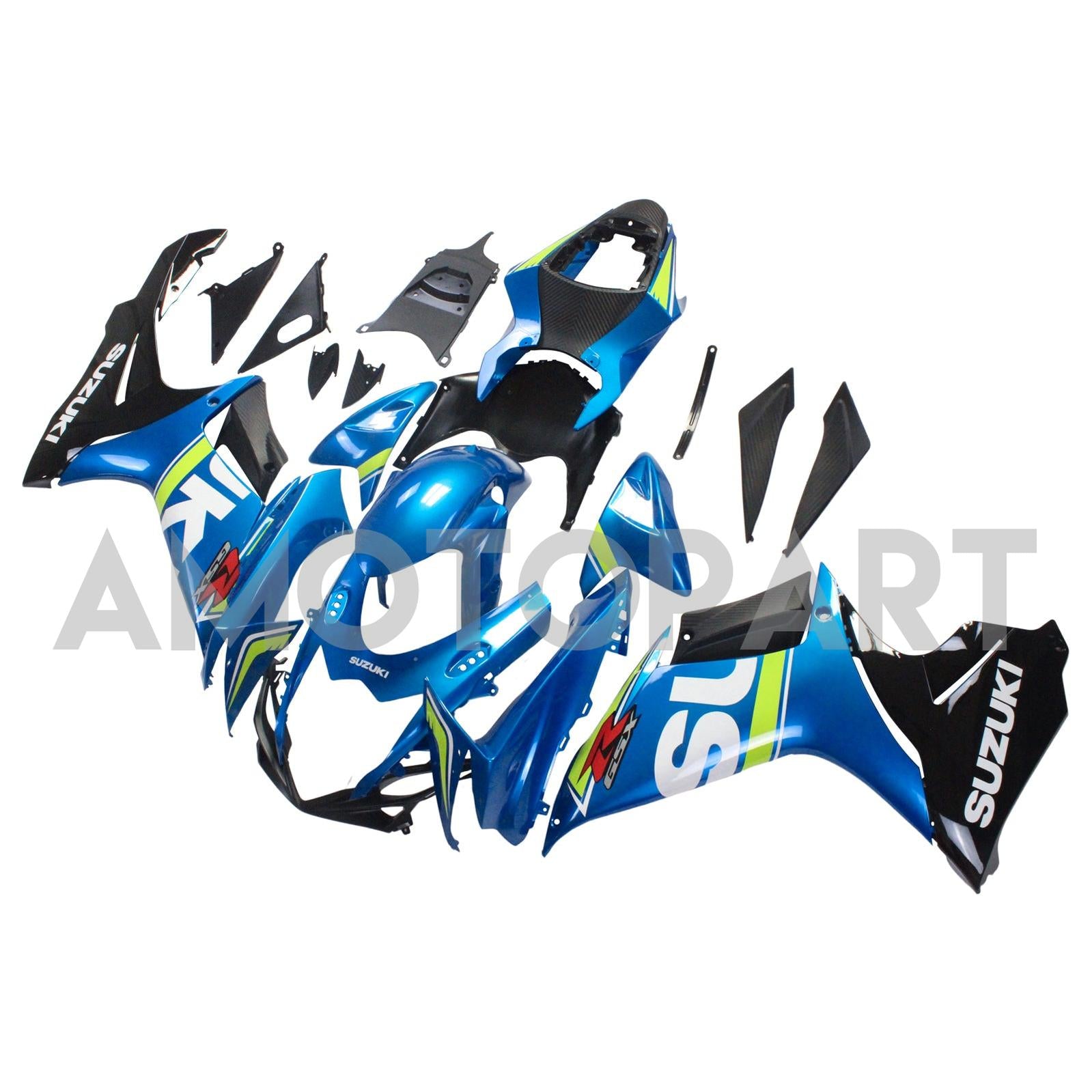 Amotopart Suzuki 2011-2025 GSXR 600/750 Blue With Black Fairing Kit