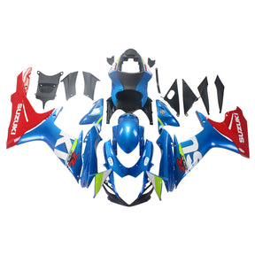 Amotopart Verkleidungssatz für Suzuki GSXR 600/750 2011–2024, Blau/Rot