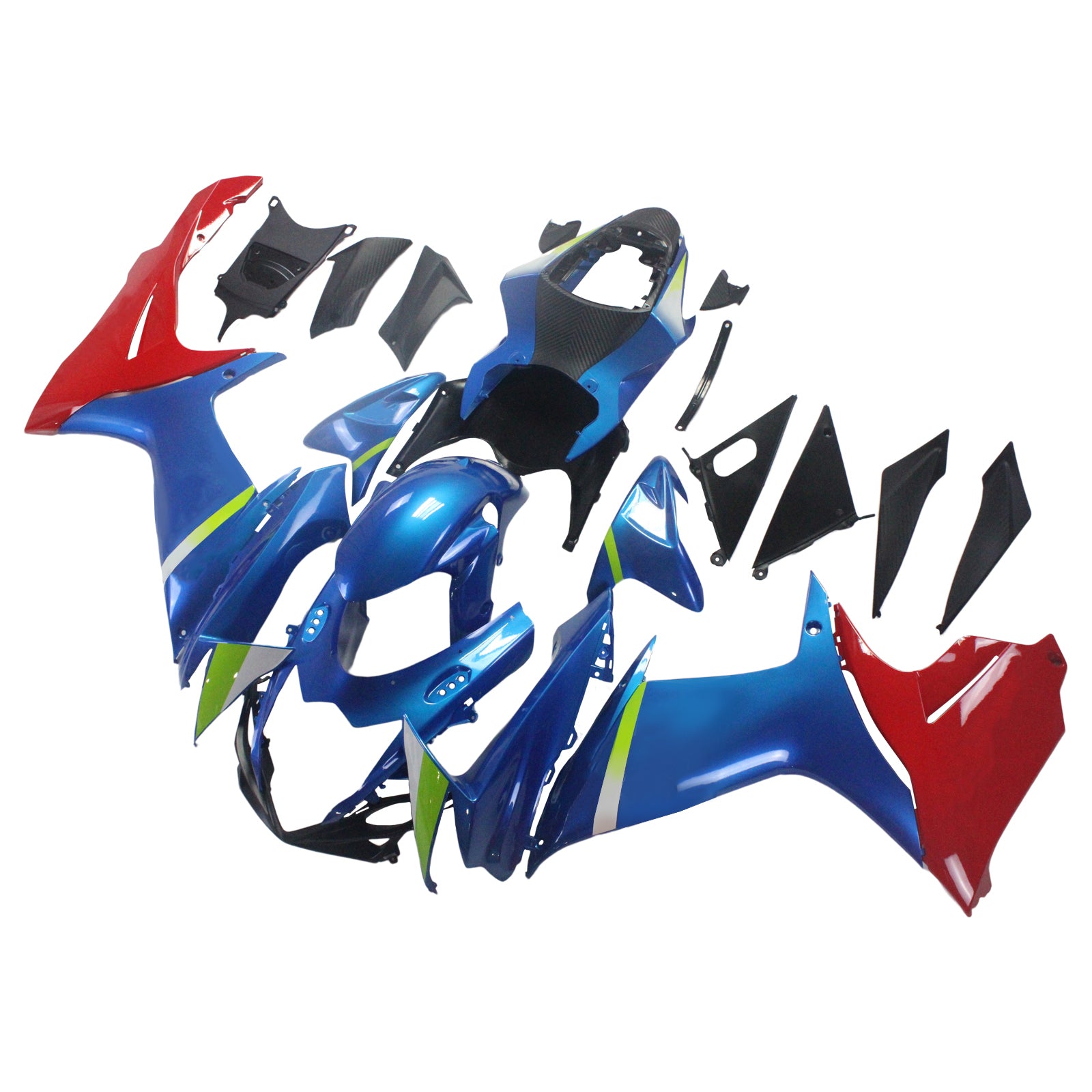 Amotopart Suzuki 2011–2025 GSXR 600/750 Blau-Rot-Verkleidungsset