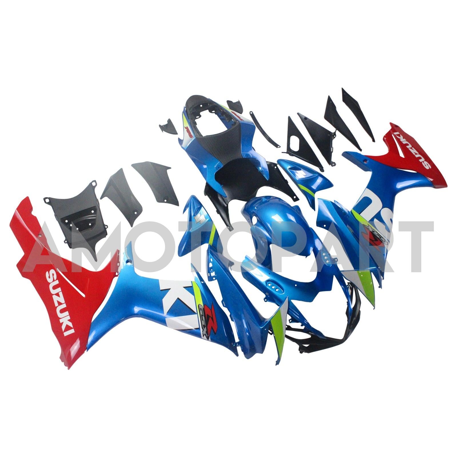 Amotopart Suzuki 2011-2025 GSXR 600/750 Blue Red Fairing Kit