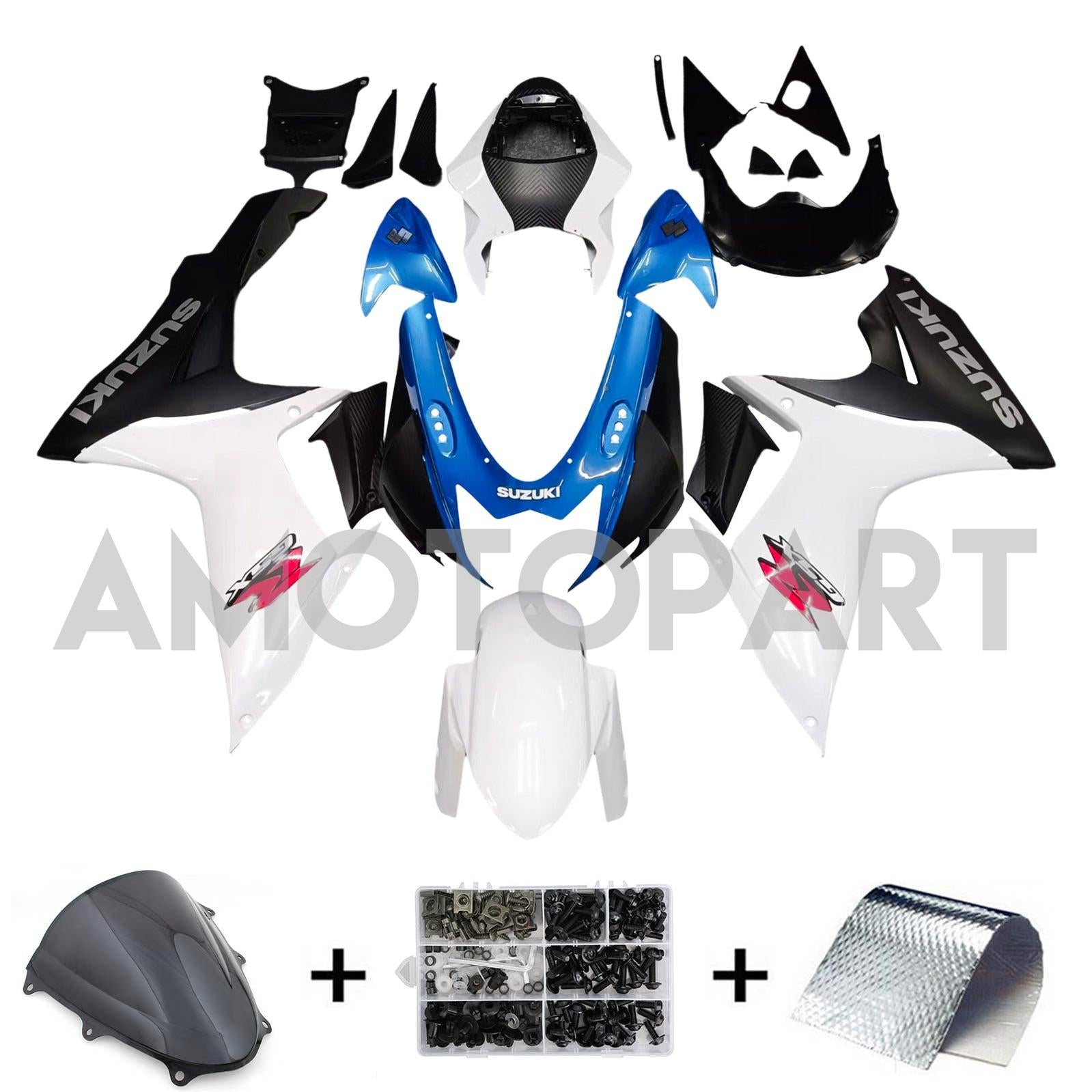 AMOTOPT SUZUKI 2011-2025 GSXR 600/750 KIT BLANCO AZUL