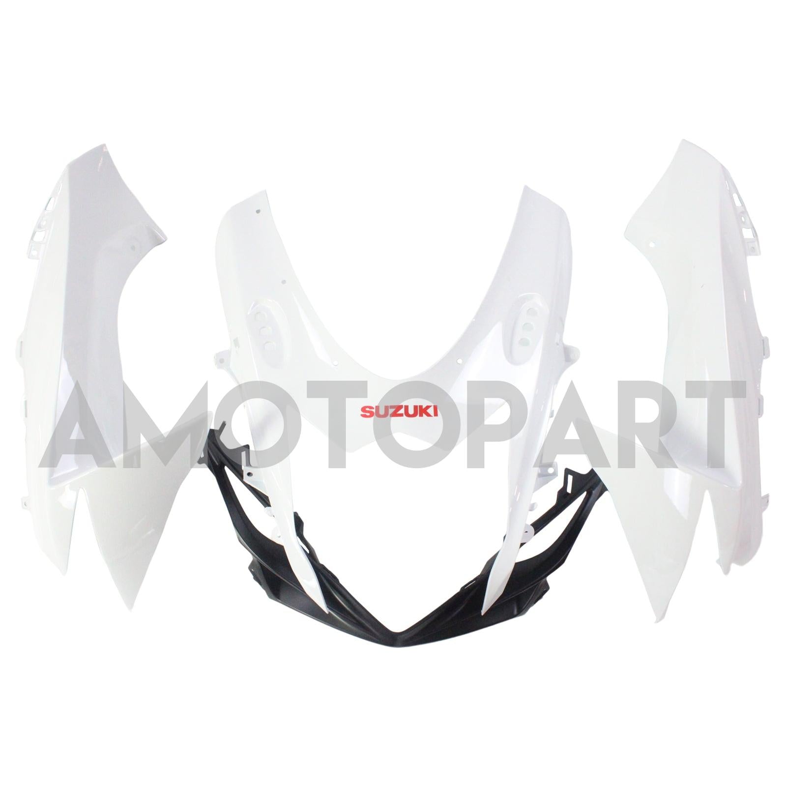 Amotopart Suzuki 2011-2025 GSXR 600/750 Weiß mit rotem Logoverkaufskit