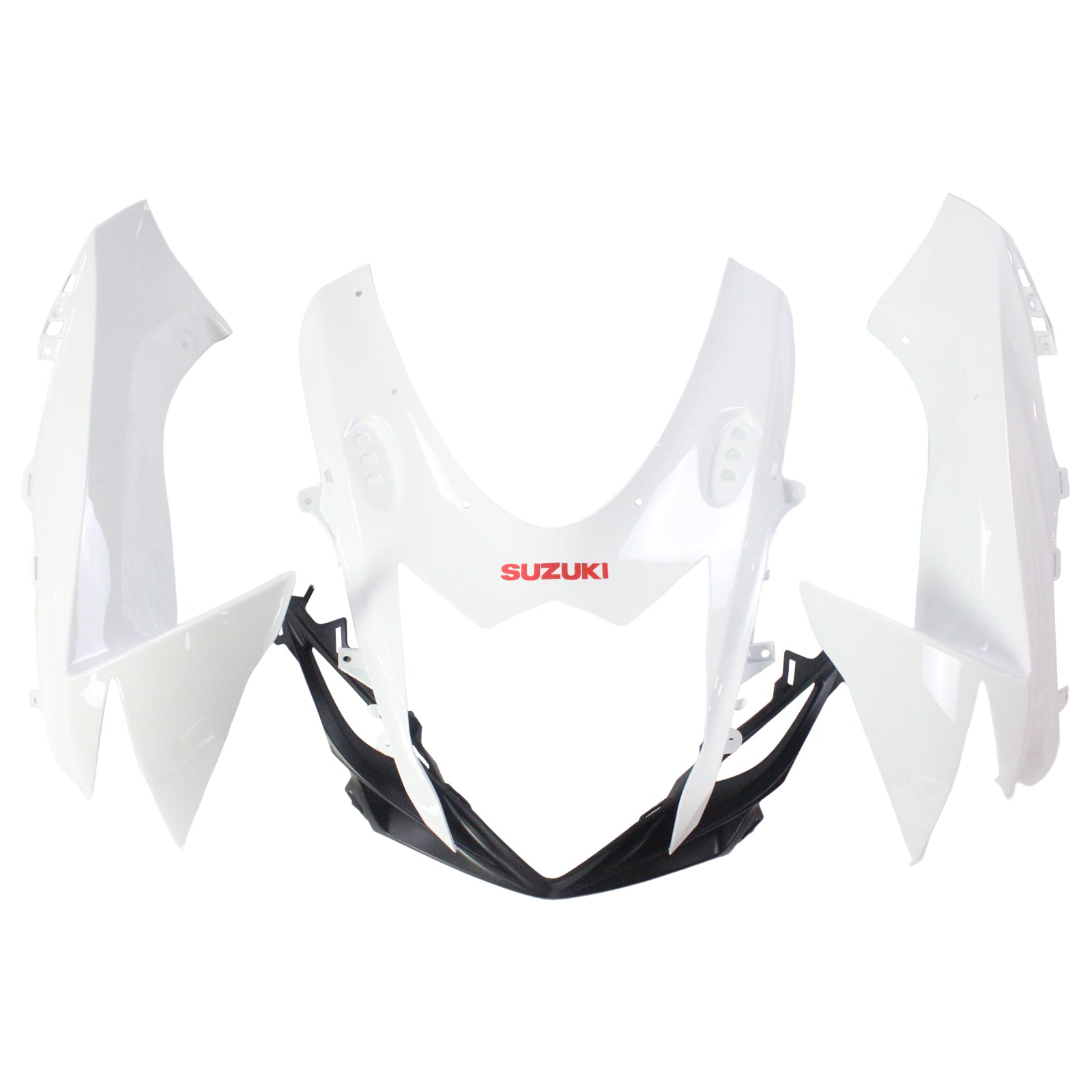 Amotopart Suzuki 2011-2024  GSXR 600/750 White With Red Logo Fairing Kit