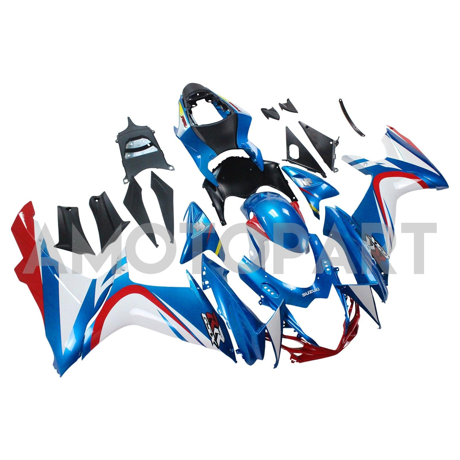 Amotopart Suzuki 2011-2025 GSXR 600/750 Blue White Red Dehnung Kit