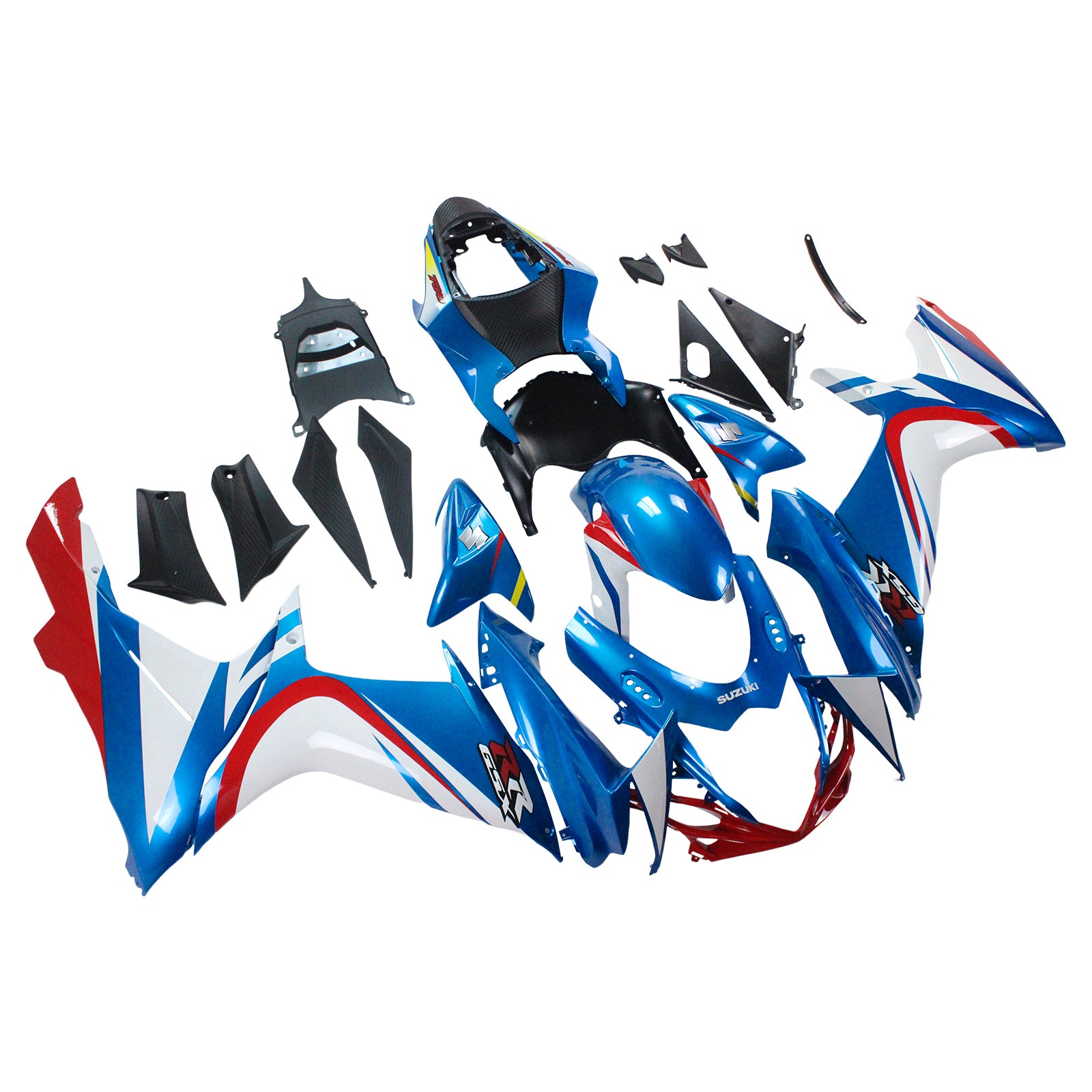 Amotopart Suzuki 2011-2024 GSXR 600/750 Blue White Red Fairing Kit