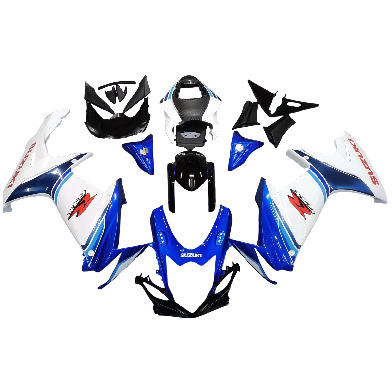 Amotopart Suzuki 2011-2024 GSXR 600/750 Blue White Red Fairing Kit