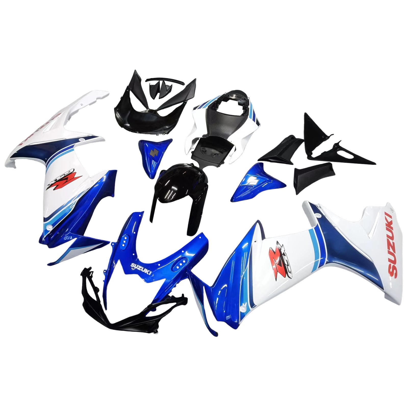 Amotopart Suzuki 2011-2024 GSXR 600/750 Blue White Red Fairing Kit