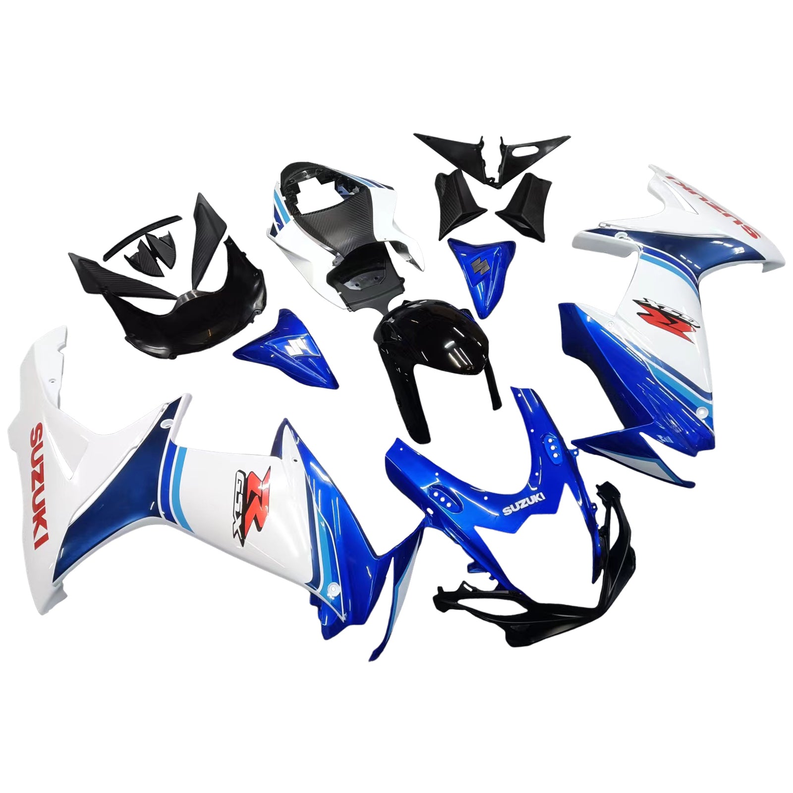 Amotopart Suzuki 2011-2024 GSXR 600/750 Blue White Red Fairing Kit