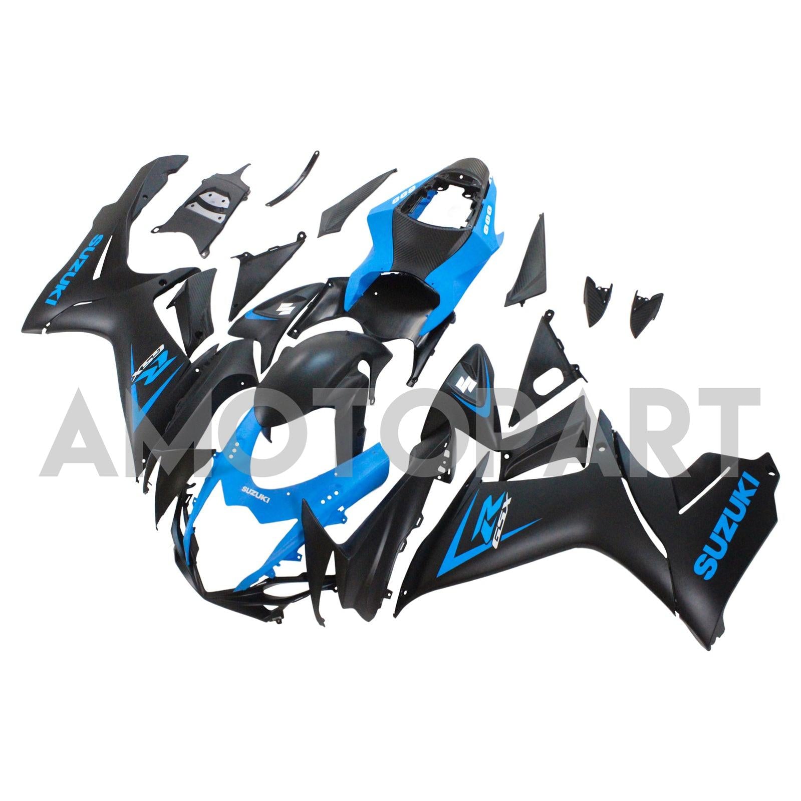 Amotopart Suzuki 2011-2025 GSXR 600/750 Matte Blue Black Fairing Kit