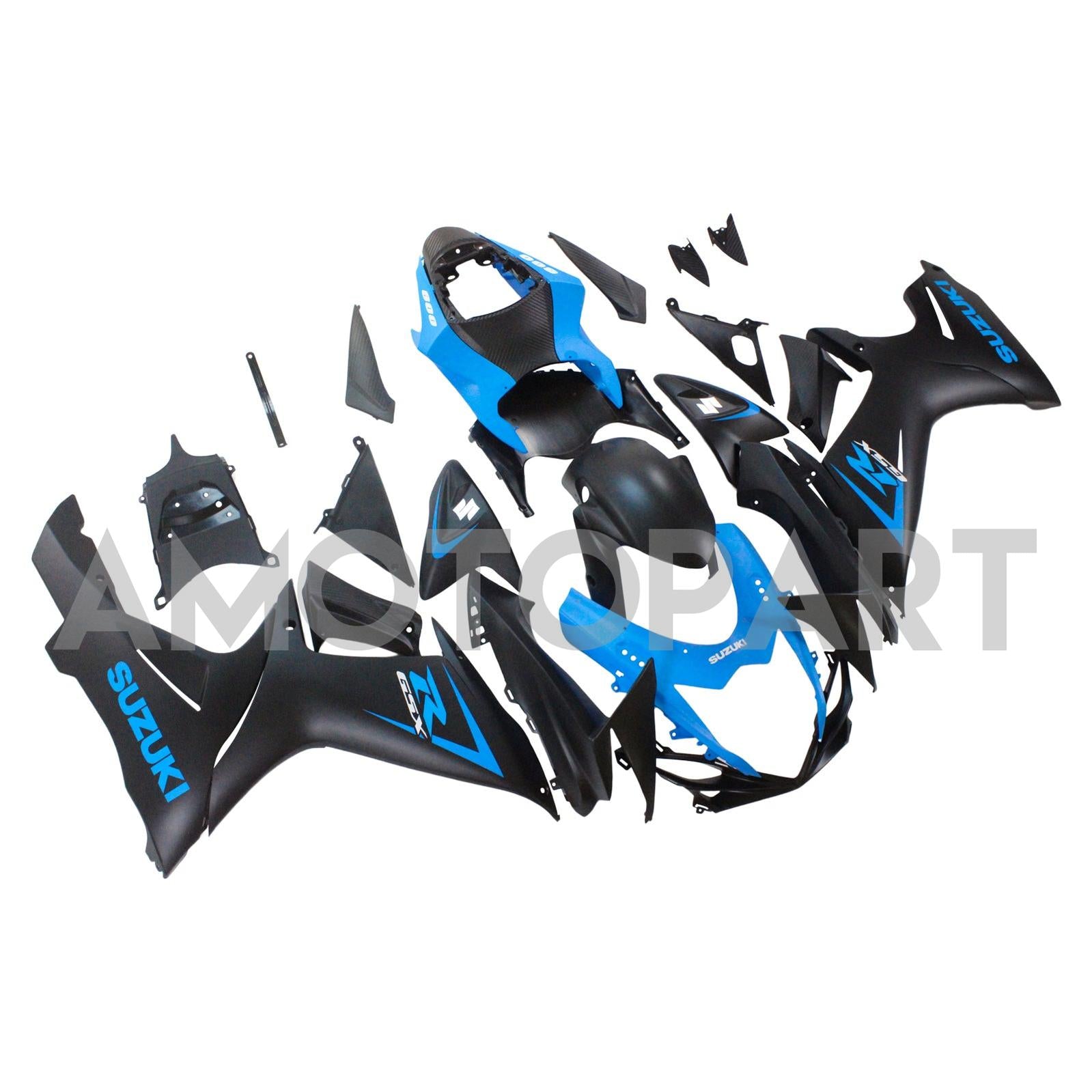 Amotopart Suzuki 2011-2025 GSXR 600/750 Matte Blue Black Fairing Kit